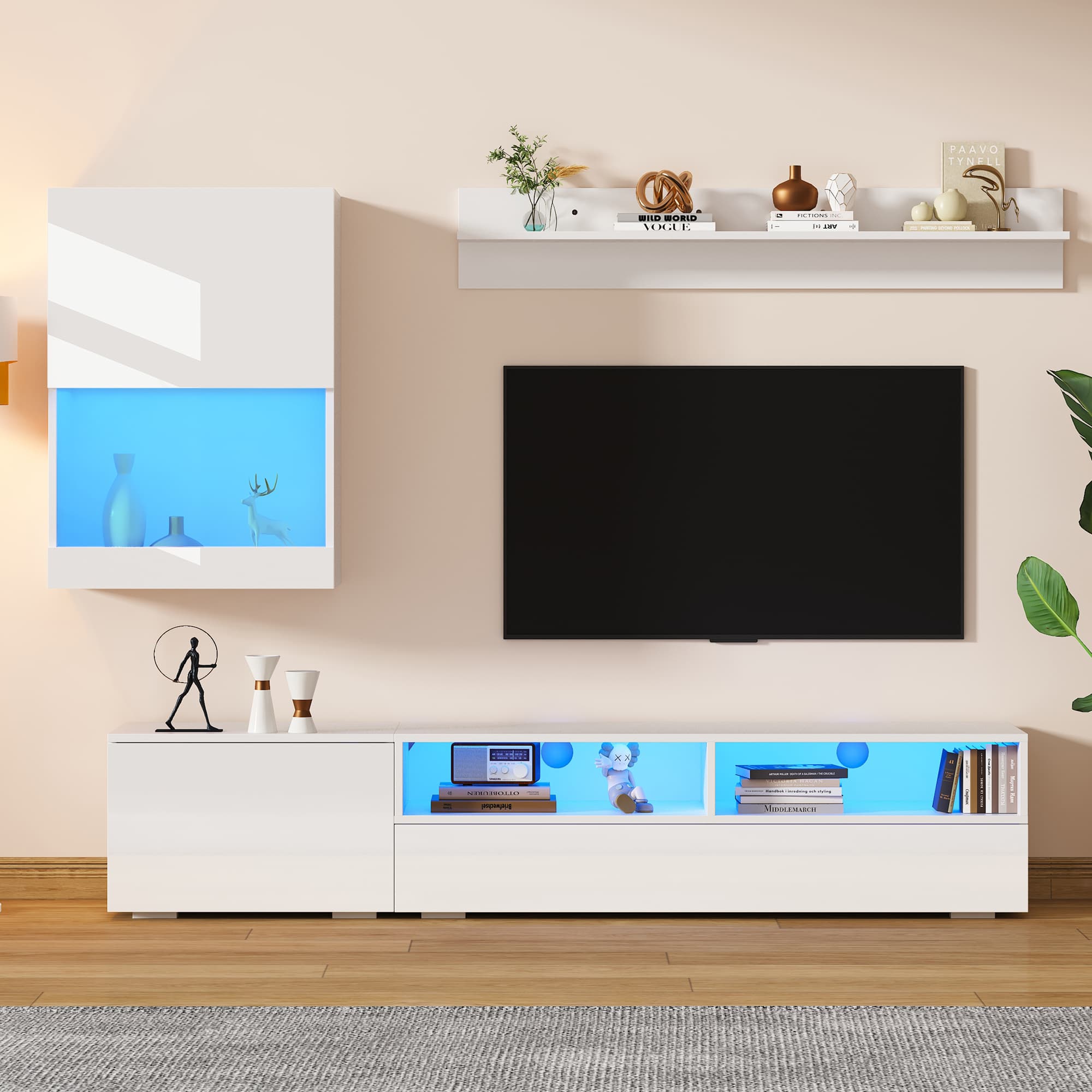 High Gloss TV Wall Unit - image 1