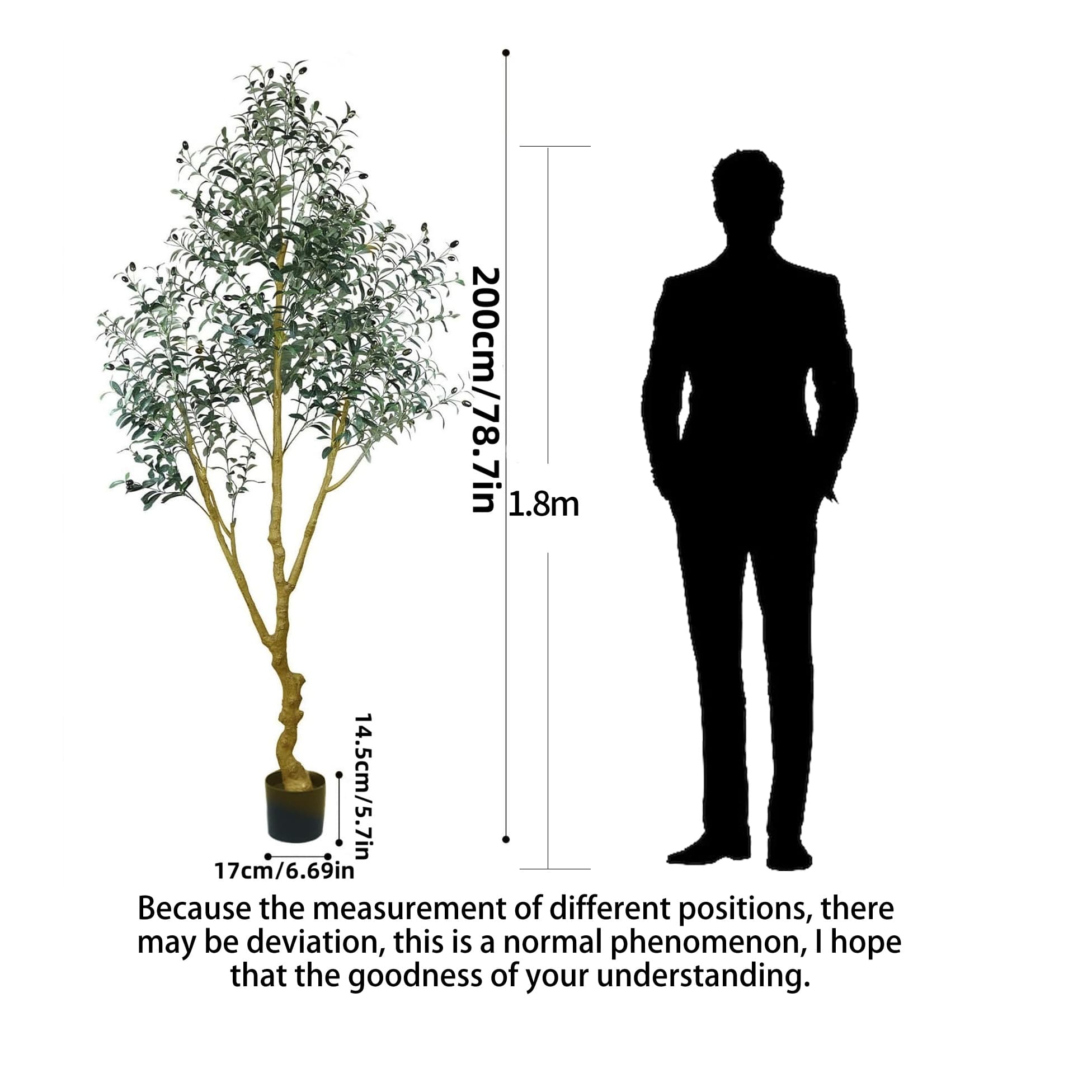 200cm Artificial Olive Tree