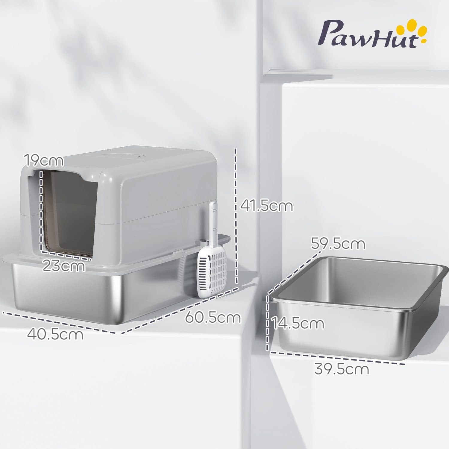 PawHut Enclosed Litter Box - image 5