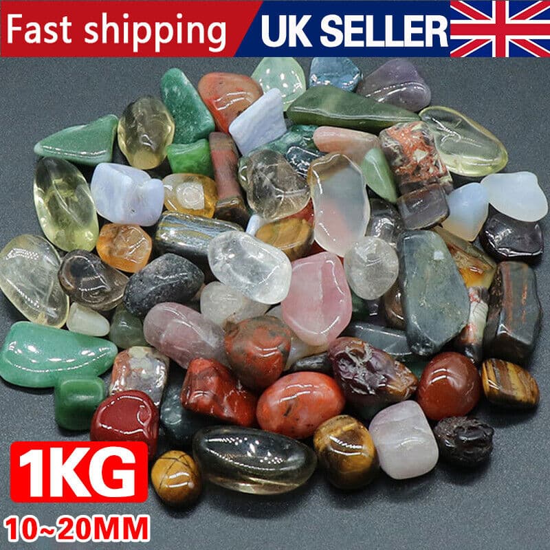1kg Mixed Natural Tumble Stones for Healing & Decoration - image 8
