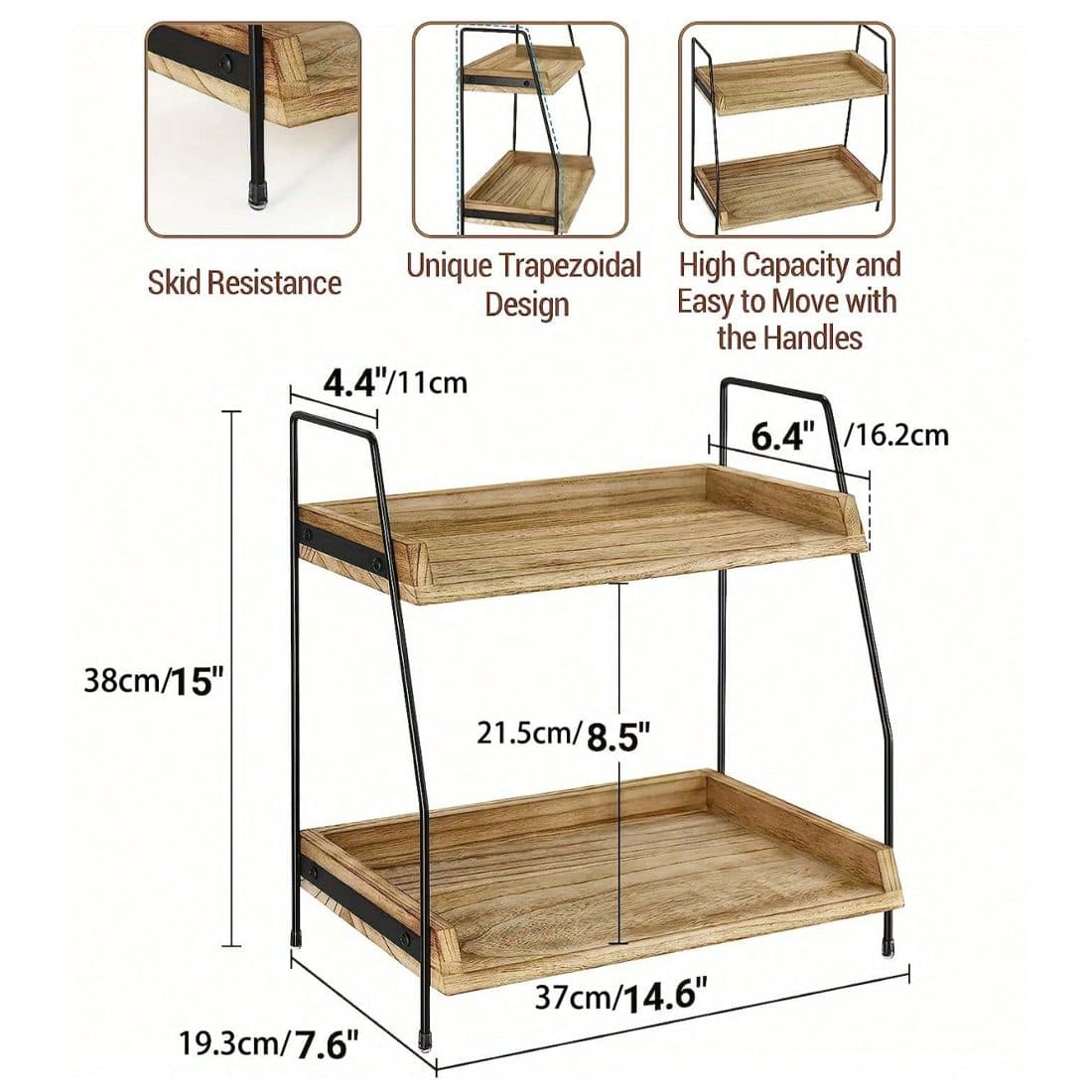 A Compact Two-Tier Shelf for Kitchens, Desks and Bathrooms - image 2