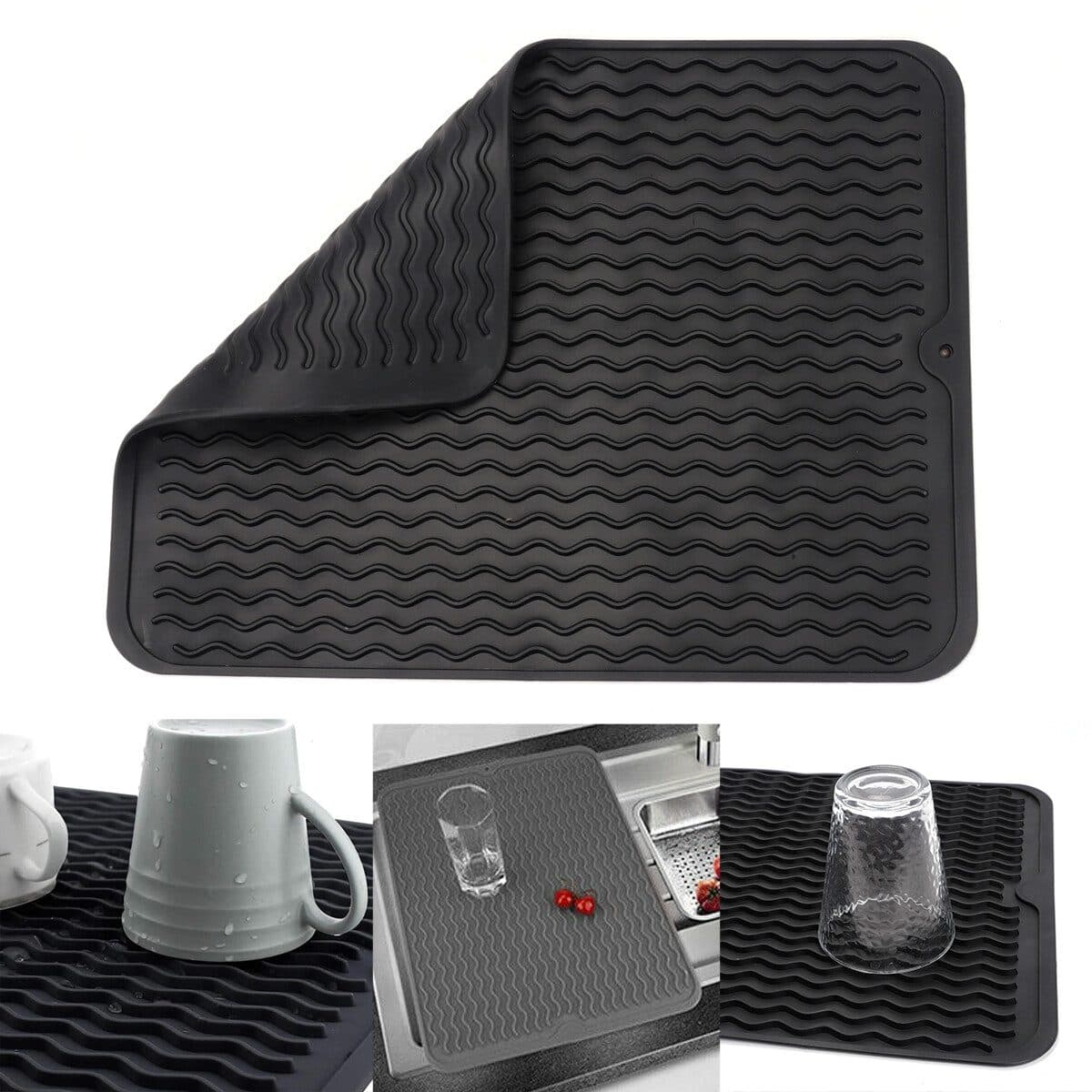 Silicone Dish Drying Mat for Sinks and Worktops - image 3