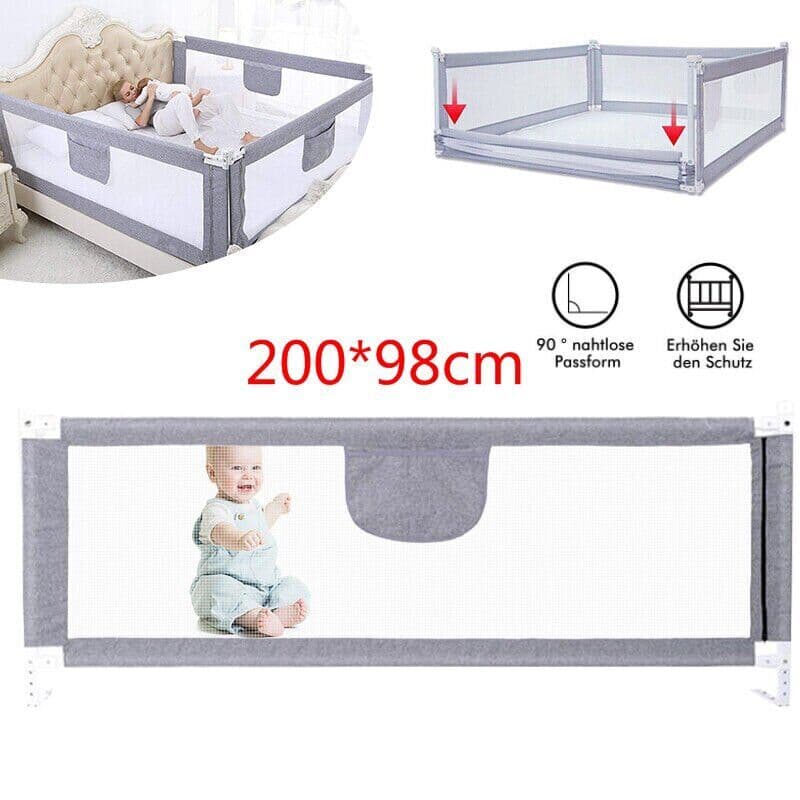 Height-Adjustable 200cm Bed Guard Rail for Toddlers - image 8