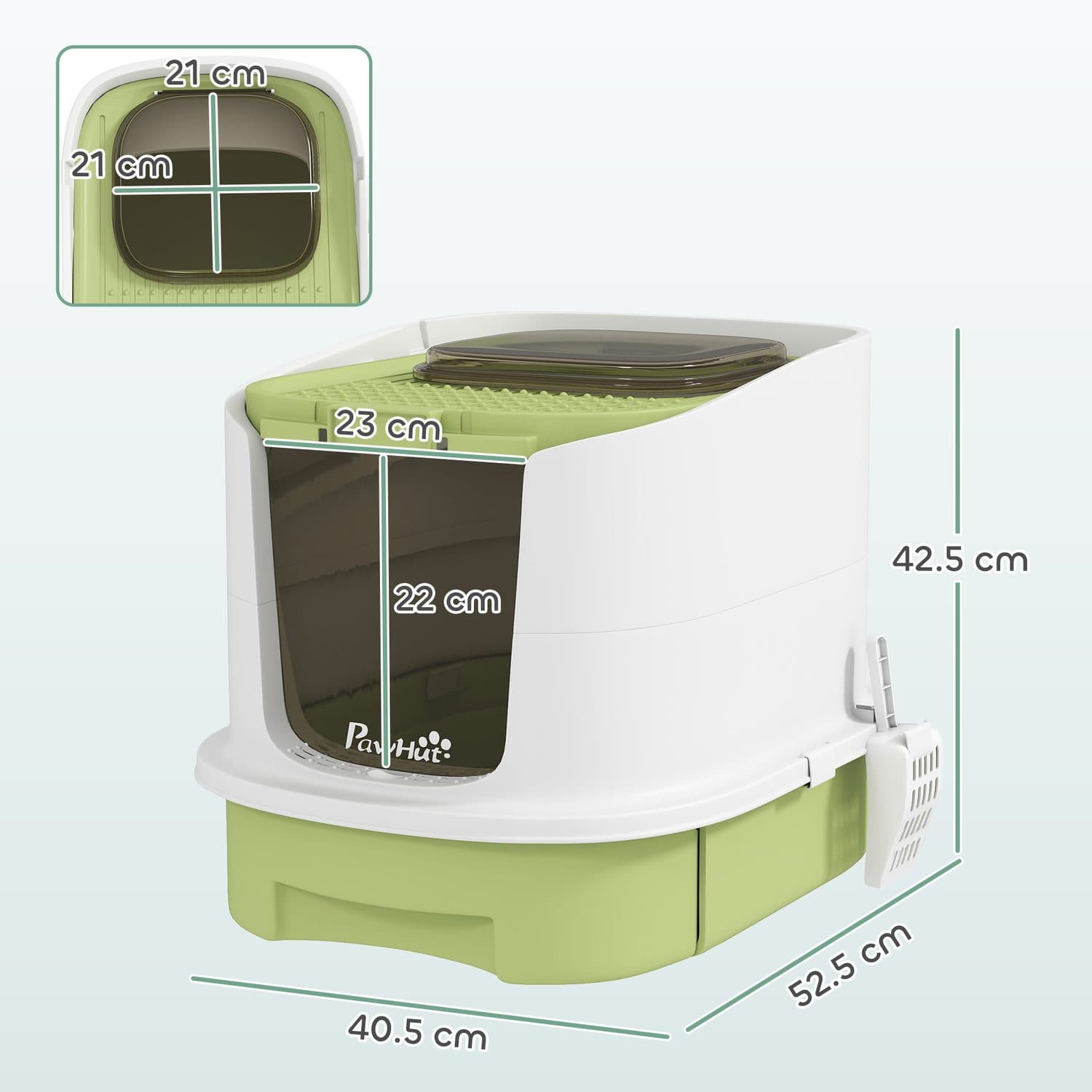 Enclosed cat litter box that keeps mess where it belongs - image 3
