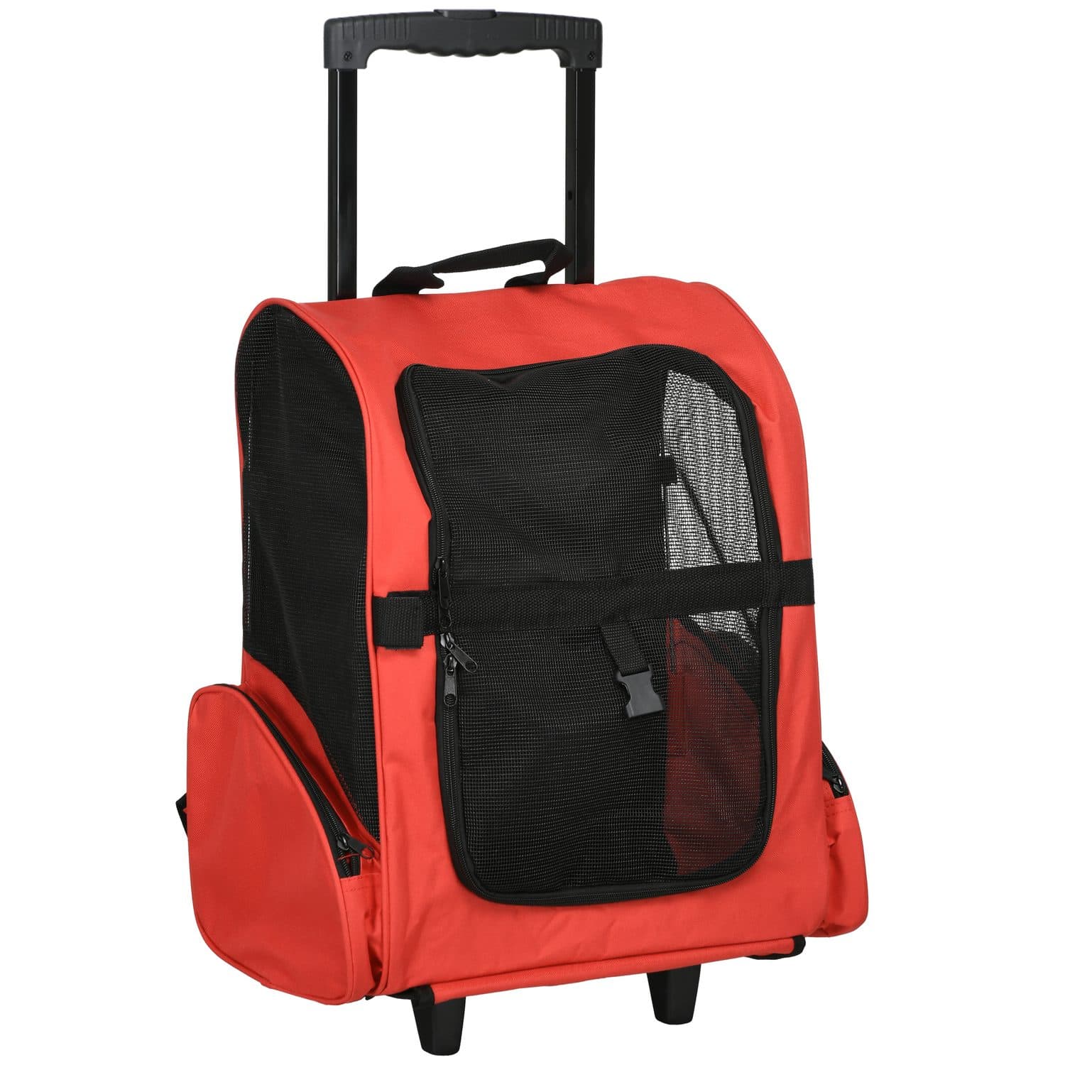 PawHut 2-in-1 Pet Carrier Backpack with Wheels