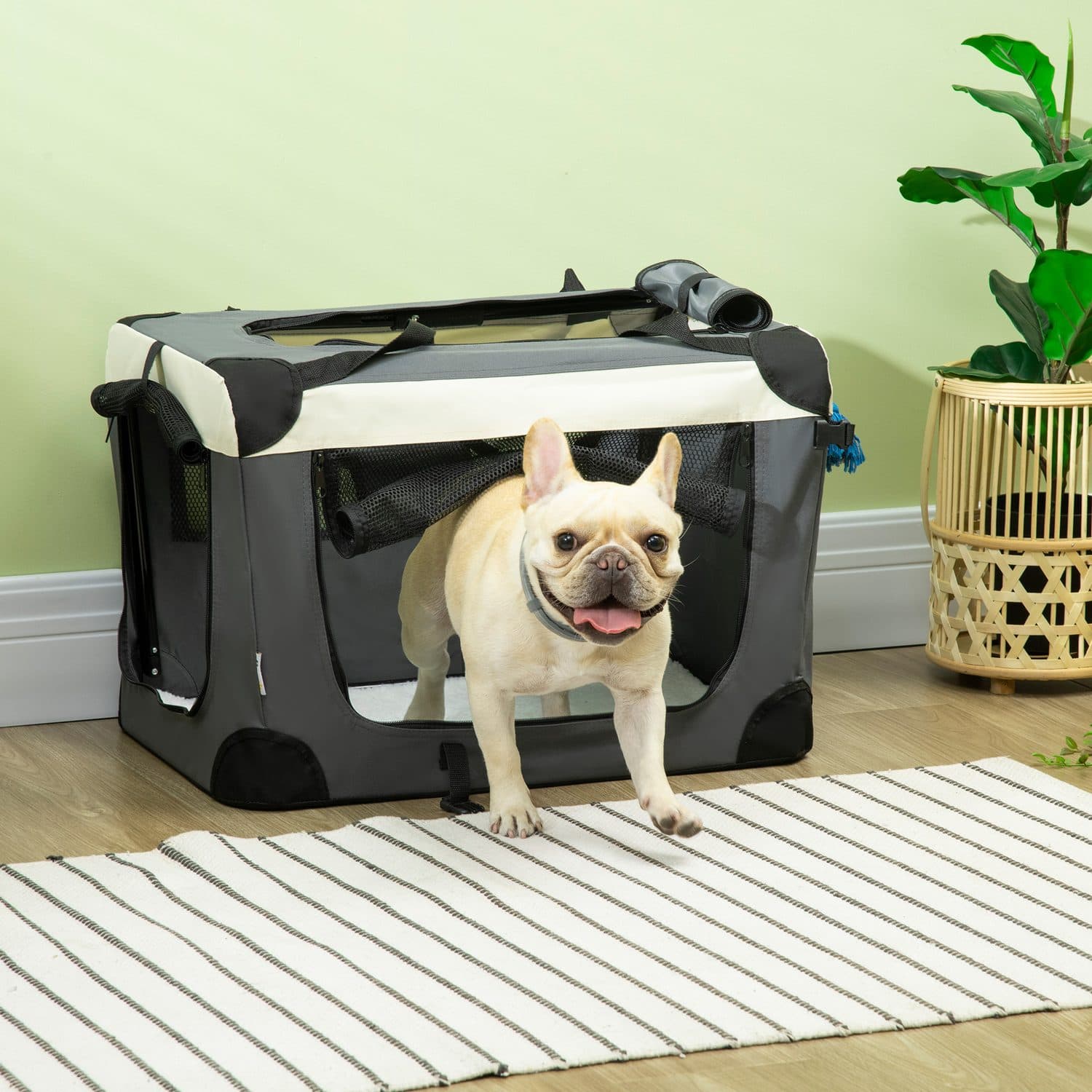 PawHut Foldable Pet Carrier for Cats and Miniature Dogs - image 4