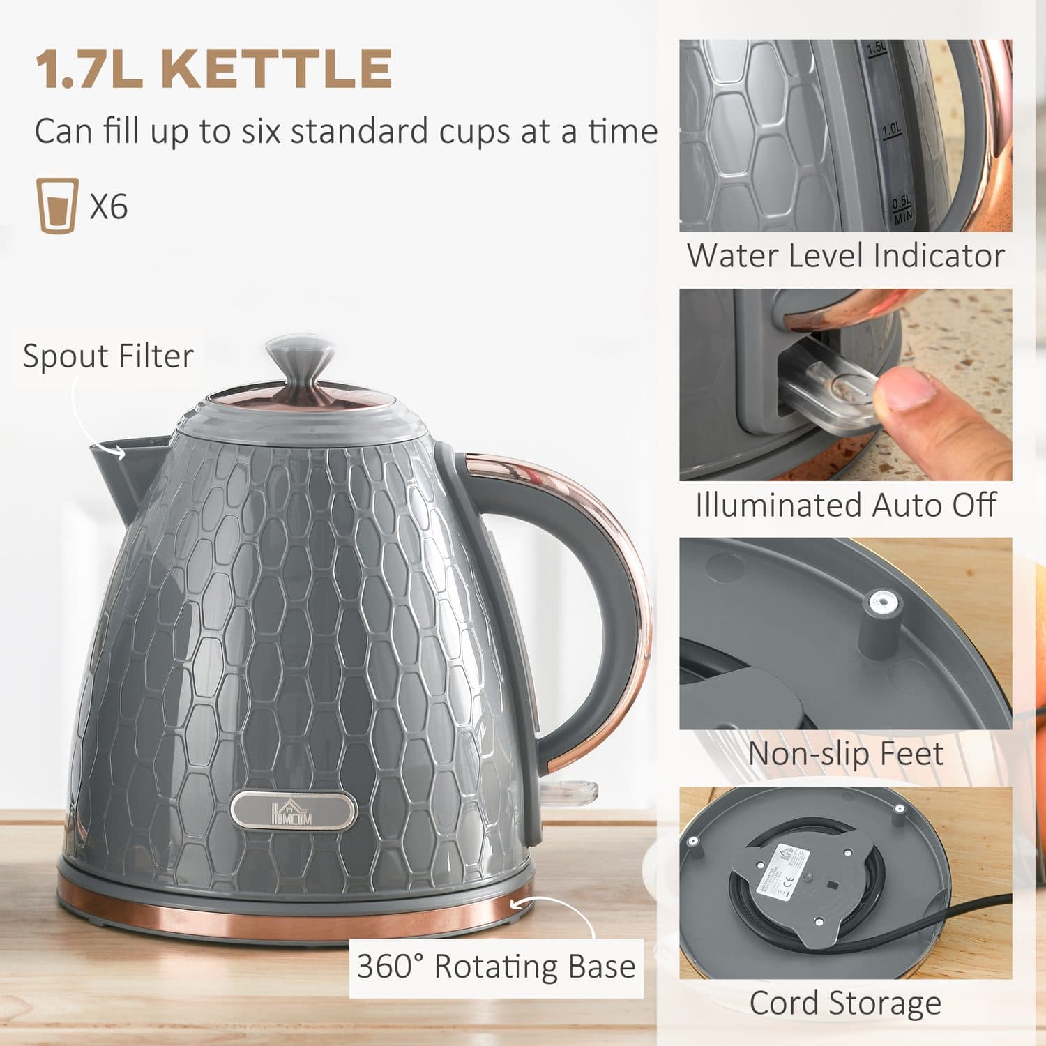 Grey Honeycomb Breakfast Set - image 5