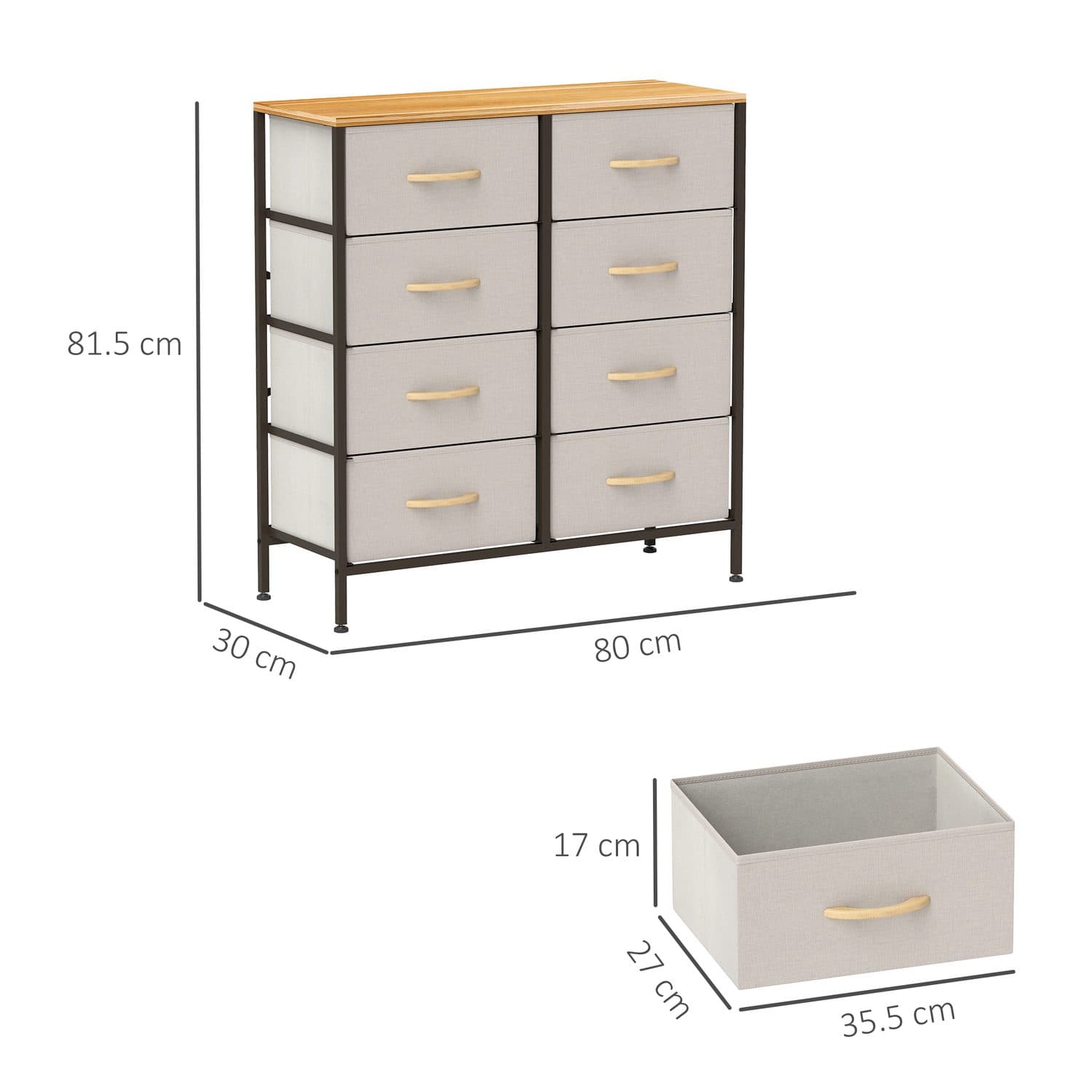 8-Drawer Fabric Chest - image 4