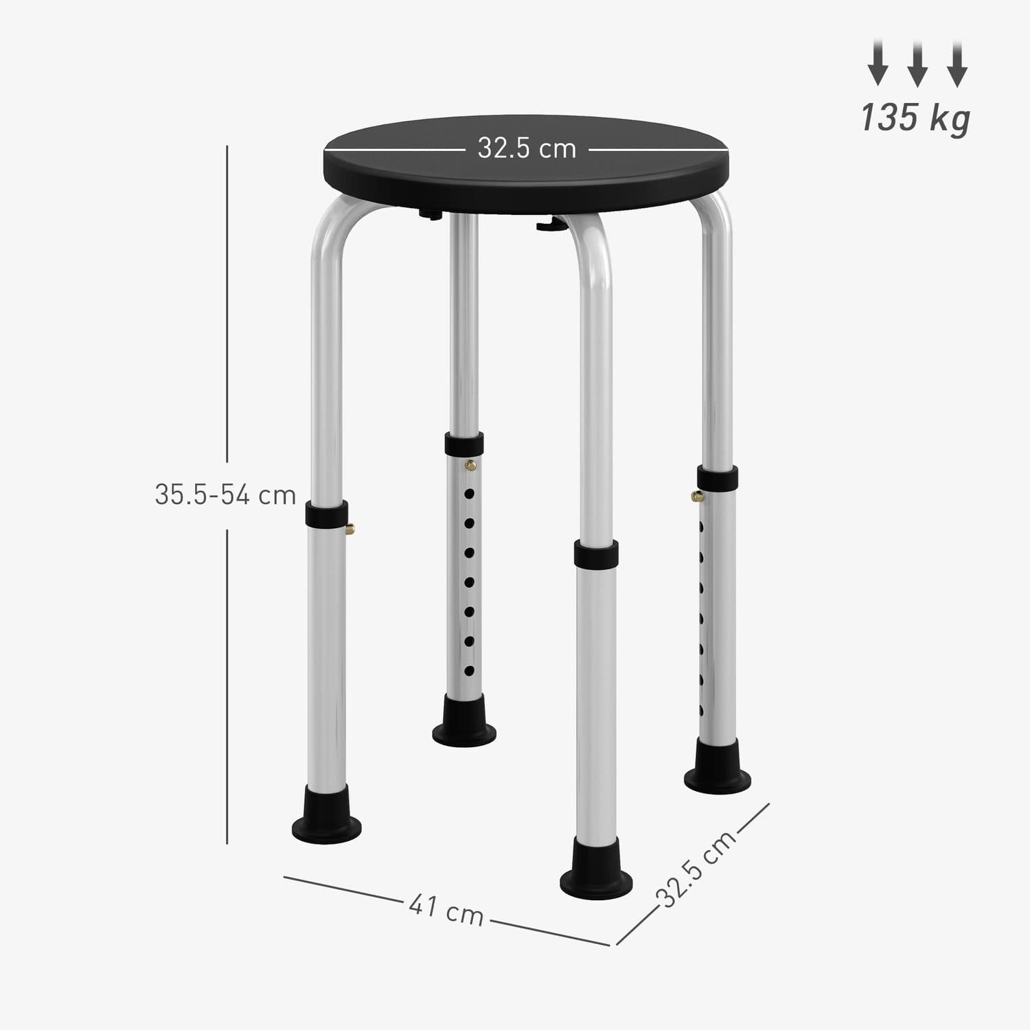 Stable Adjustable Shower Stool for Safer Bathing - image 3