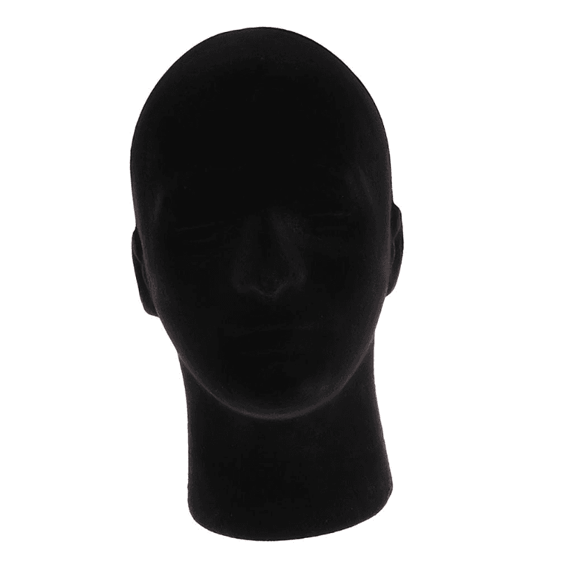 Professional Mannequin Display Head in Black Foam - image 3