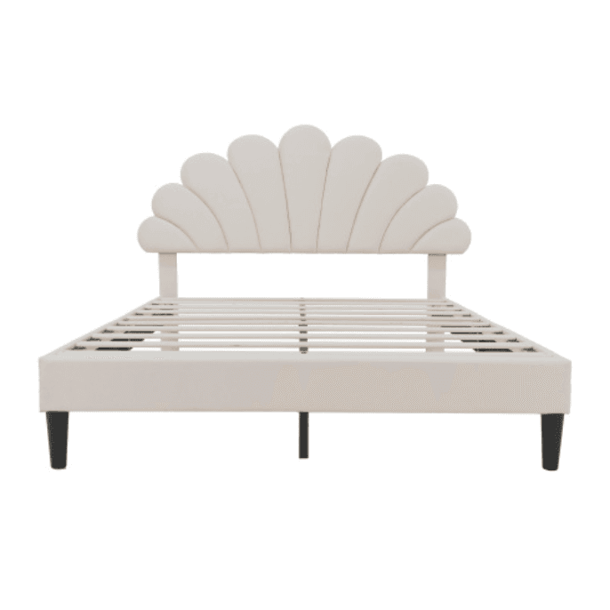 Chic Petal Velvet Bed Frame - image 9