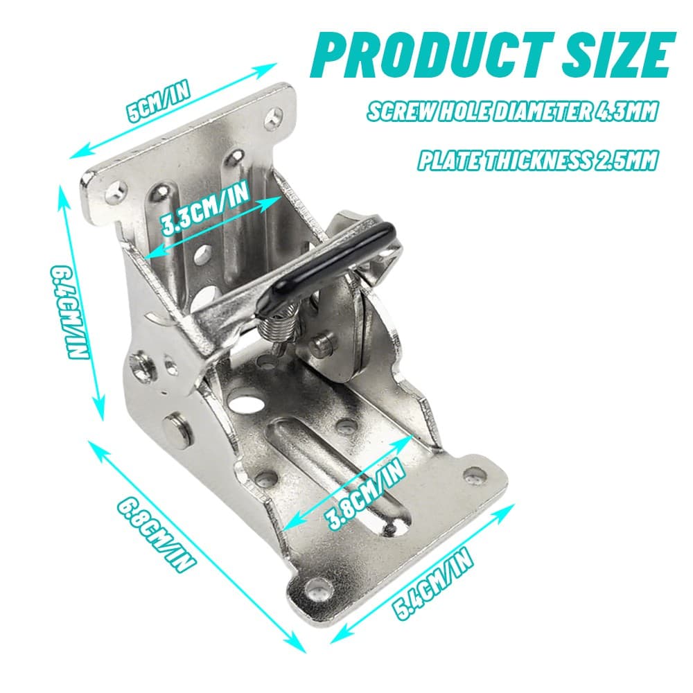 Heavy-Duty Folding Leg Brackets with Self-Locking Hinges (4-Pack) - image 5