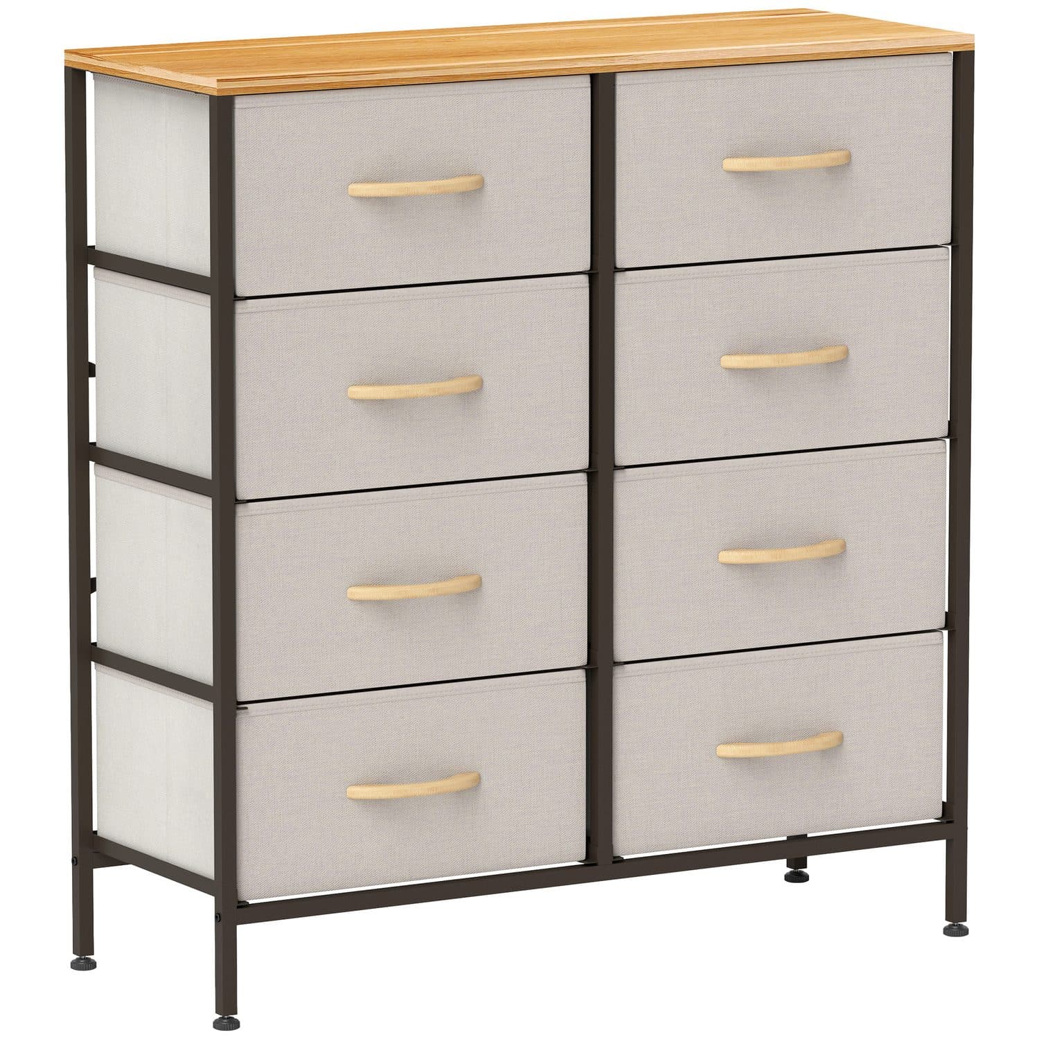 8-Drawer Fabric Chest - Cream