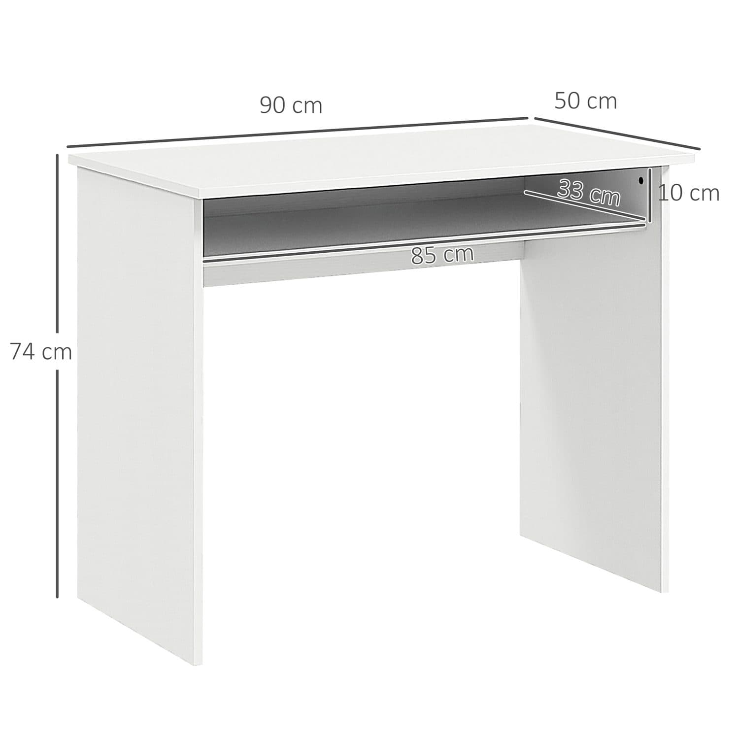 Compact White Desk - image 2