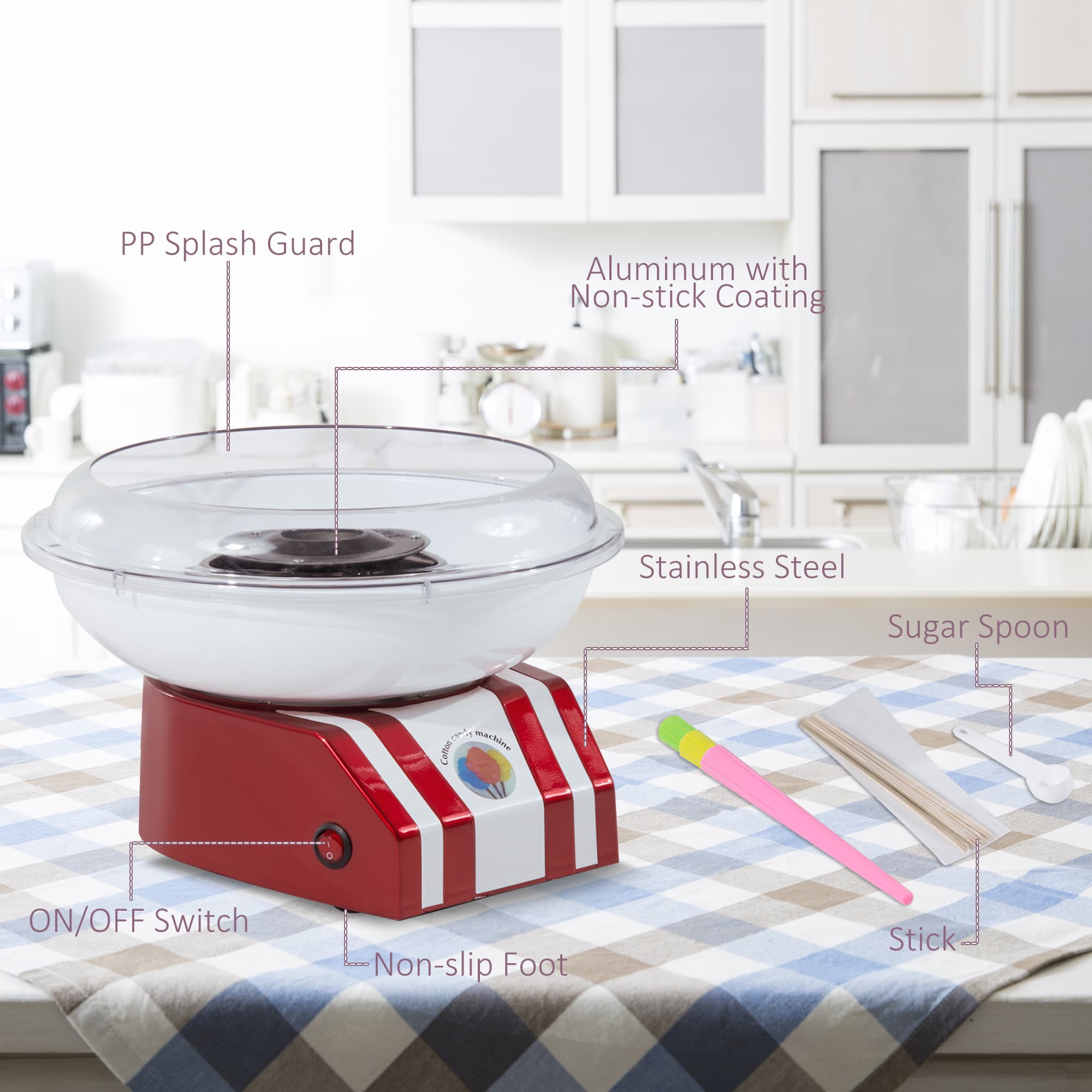 Make Candyfloss at Home with This 550W Retro Candyfloss Machine - image 5