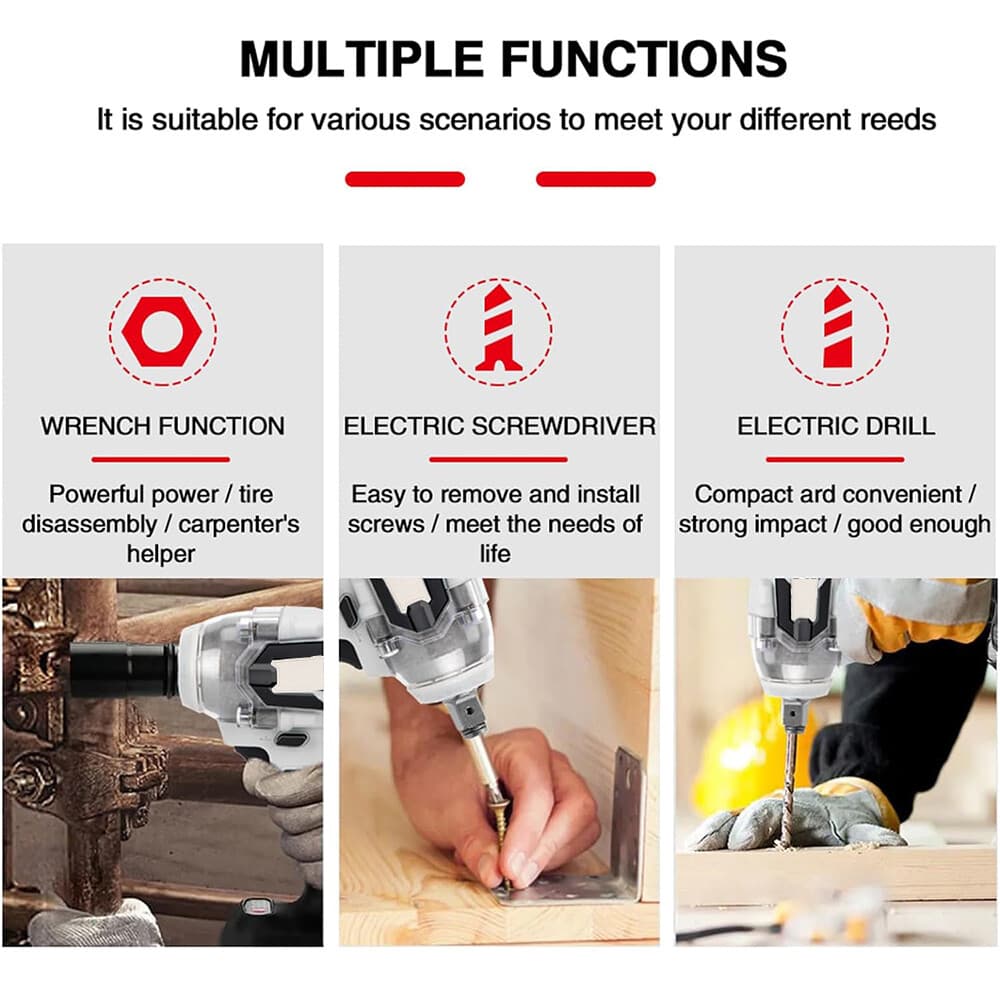 Cordless Impact Wrench Kit for Workshop Fastening - image 8