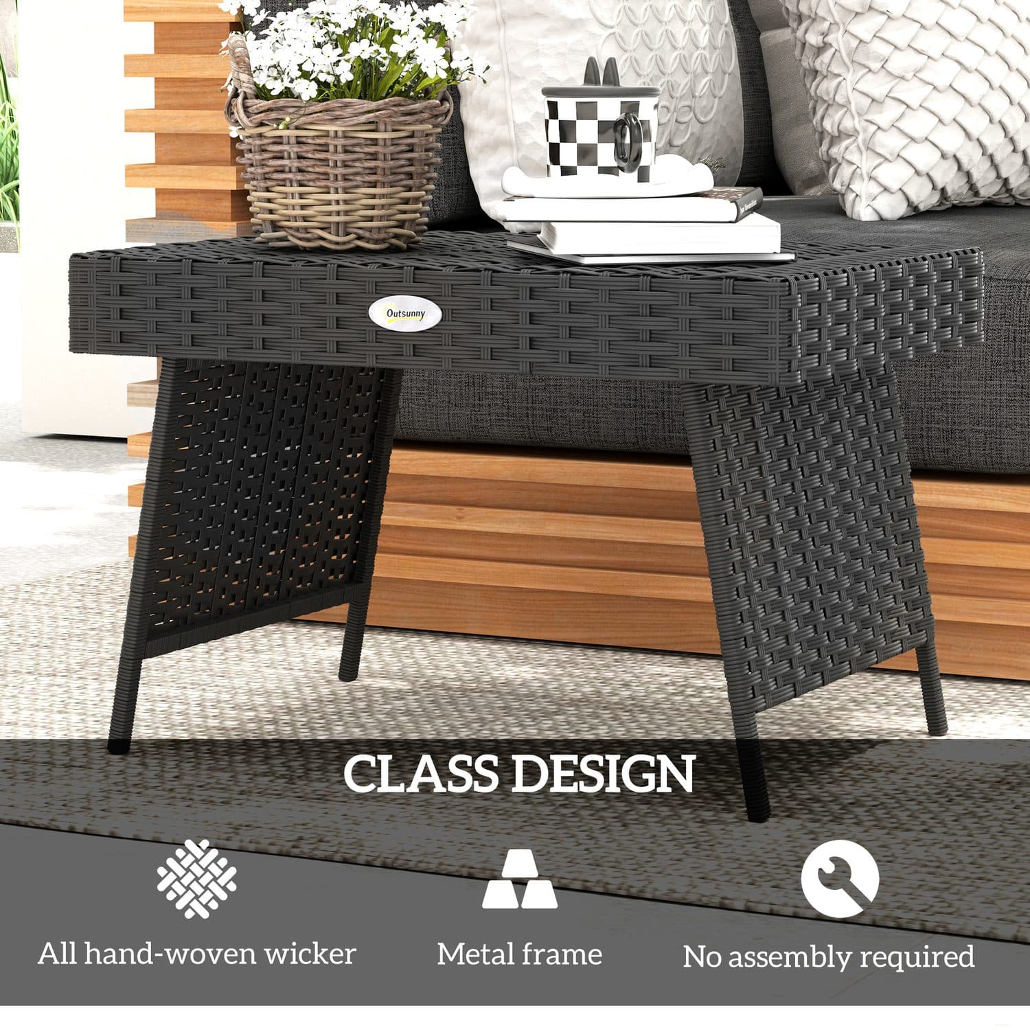 Foldable Rattan Coffee Table - image 5