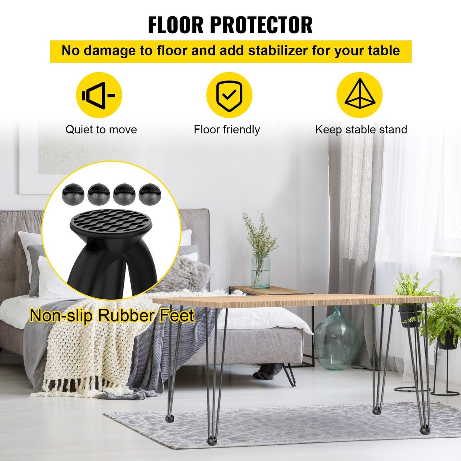 Heavy Duty Hairpin Table Legs in a 71cm 3-Rod Design - image 4