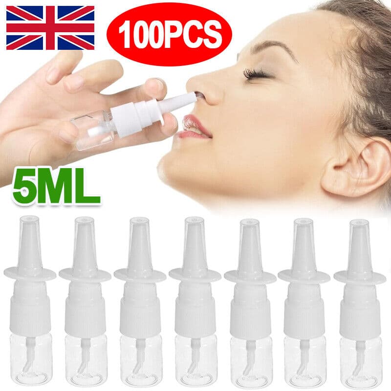 100x Refillable 5ml Nasal Spray Bottles for Travel & Home - image 8