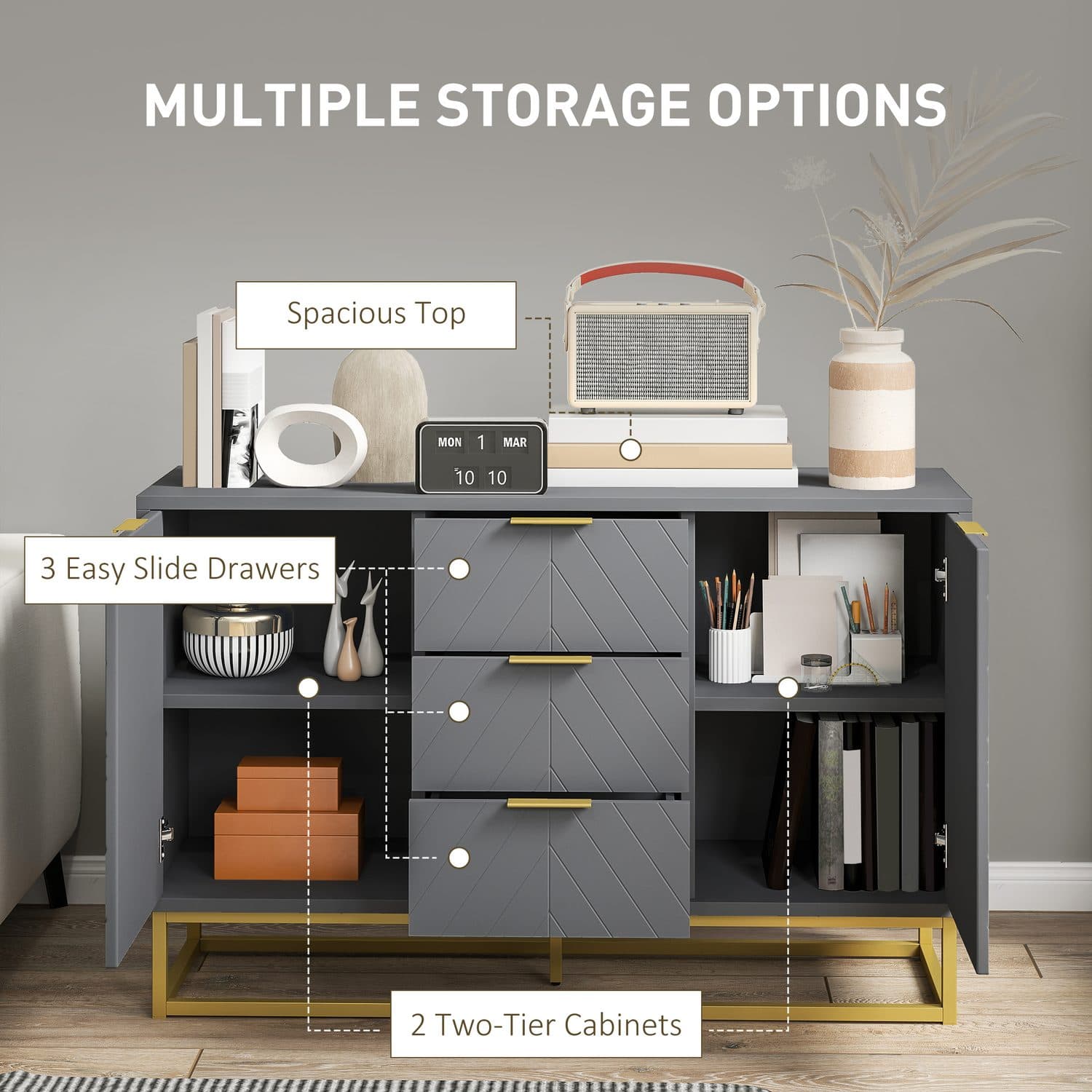 Grey Sideboard - image 5