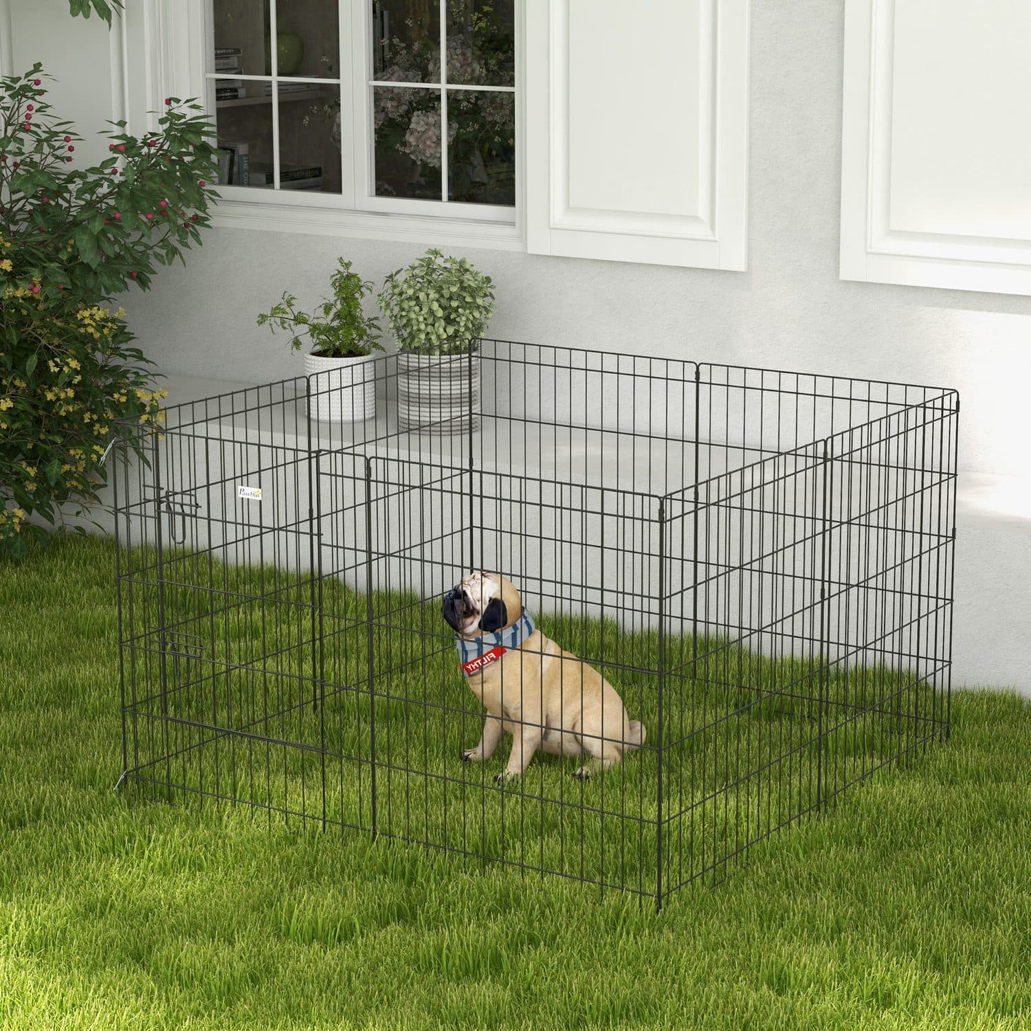 PawHut 8 Panel DIY Dog Pen for Indoor & Outdoor Use - image 4