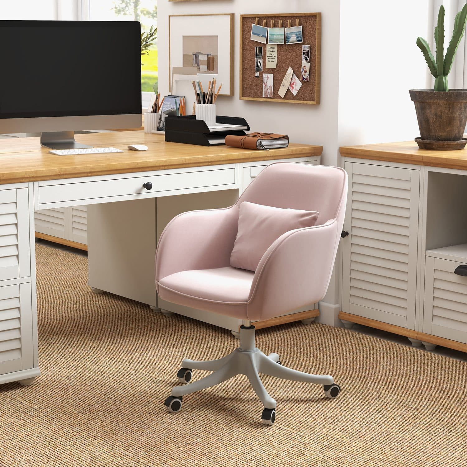 Pink Velvet Massage Chair - image 3
