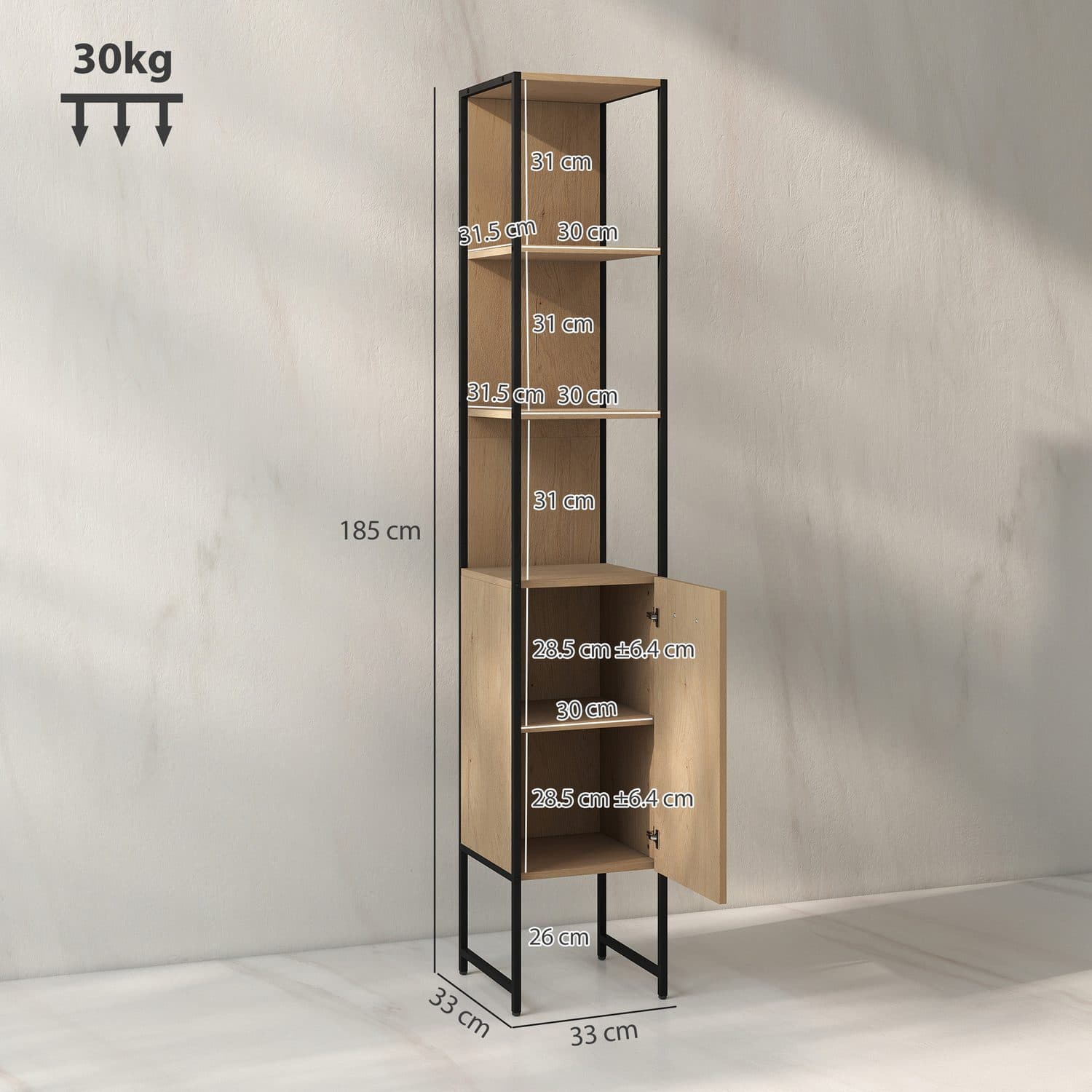 Tall Freestanding Bathroom Cabinet - image 3
