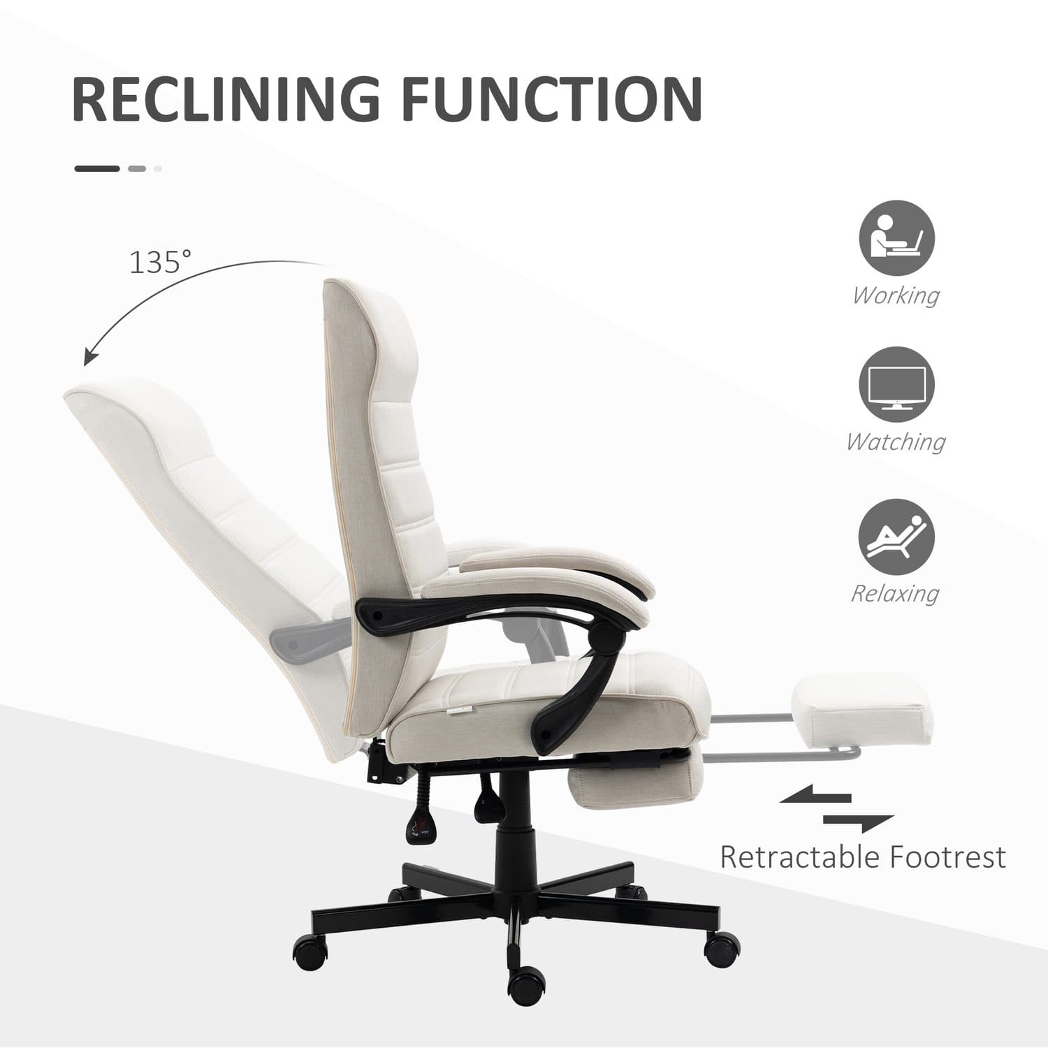 Vinsetto Reclining Office Chair - image 2