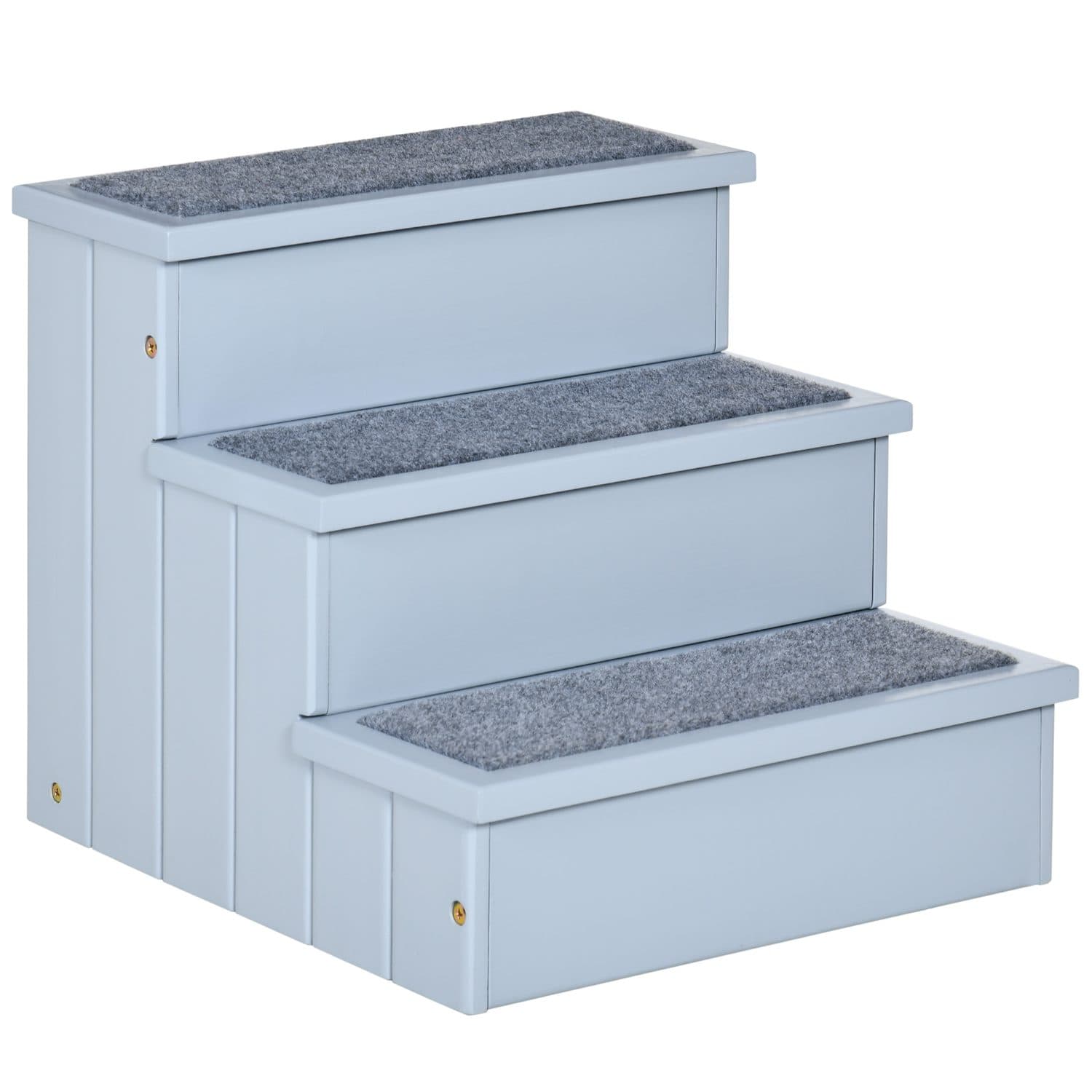 Grey Wooden Dog Steps for Beds and Sofas