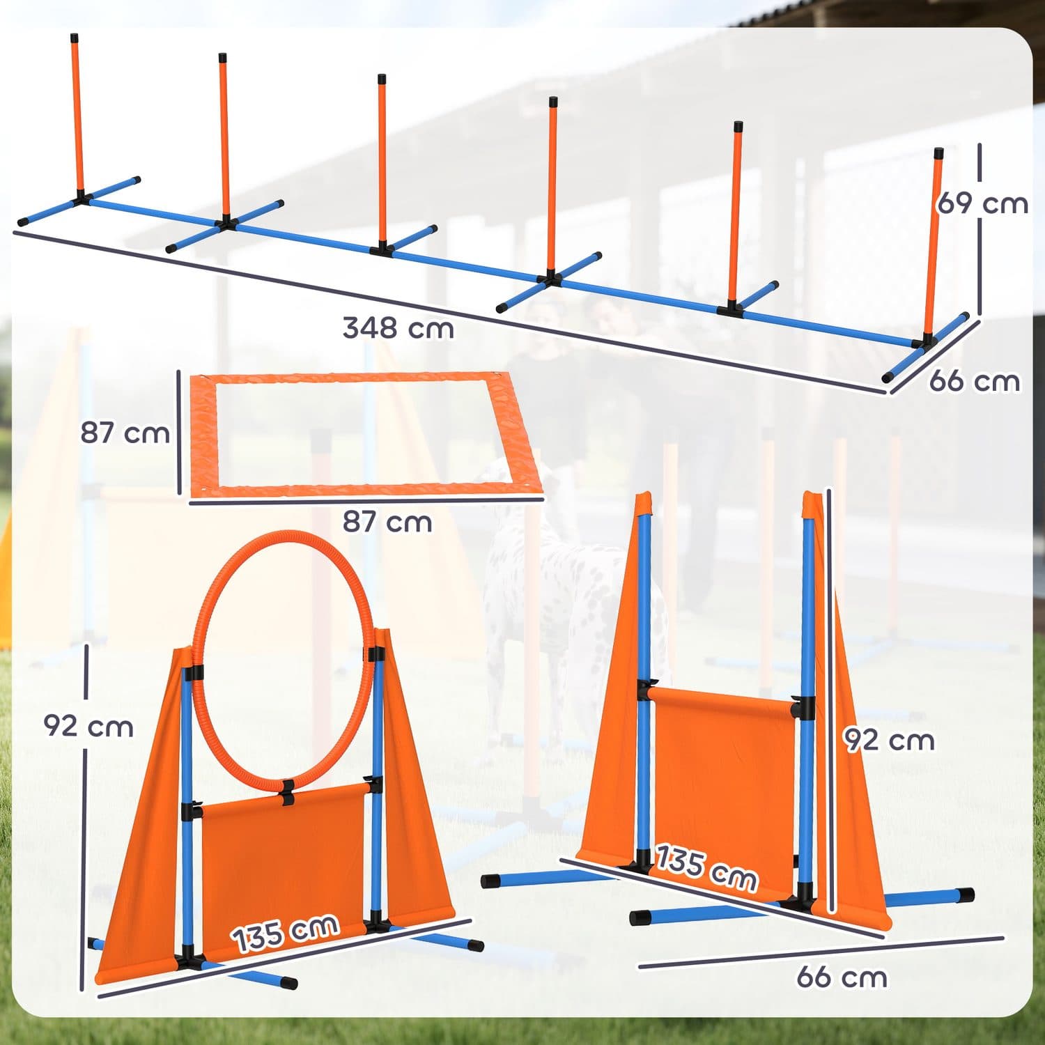 PawHut Dog Agility Set with Jump Ring, Pause Box and Carry Bag - image 1