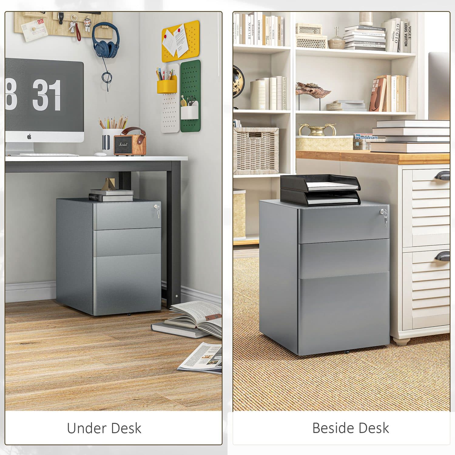 Secure Your Workspace with the Vinsetto Steel Filing Cabinet - image 1