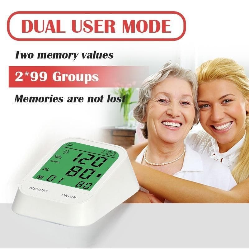 Home Blood Pressure Monitor with Backlit Display