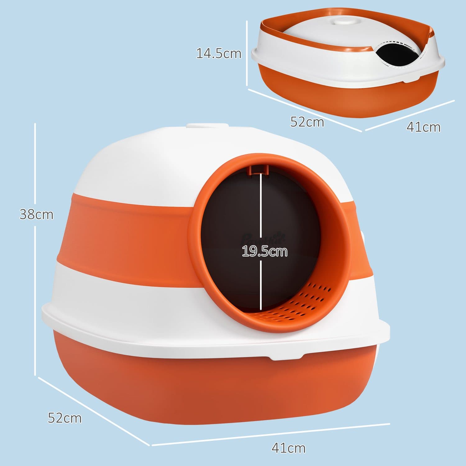 Enclosed Cat Litter Tray with Lid and Scoop - image 1