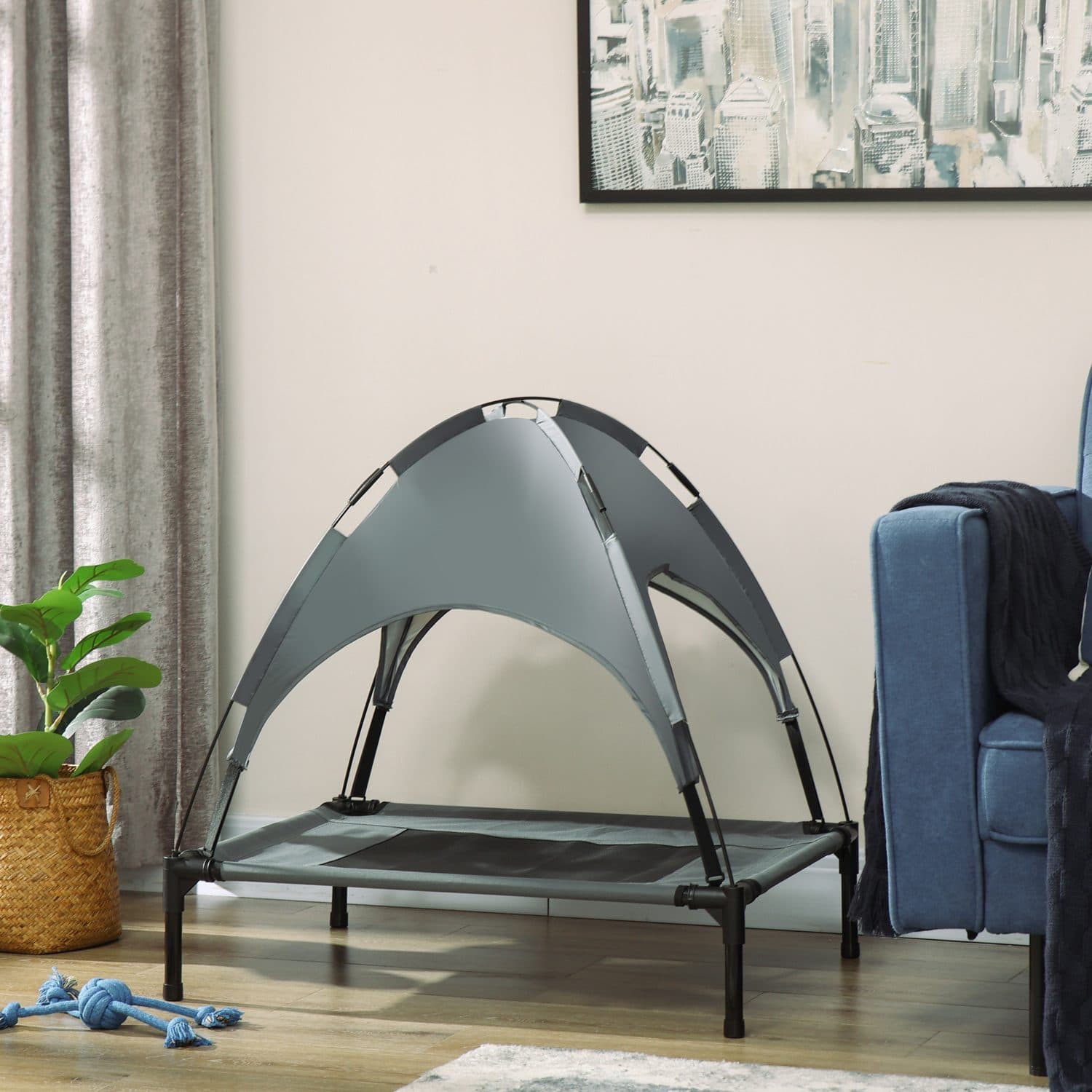 Keep Medium Dogs Cool With This Raised Dog Bed and UV Canopy - image 3