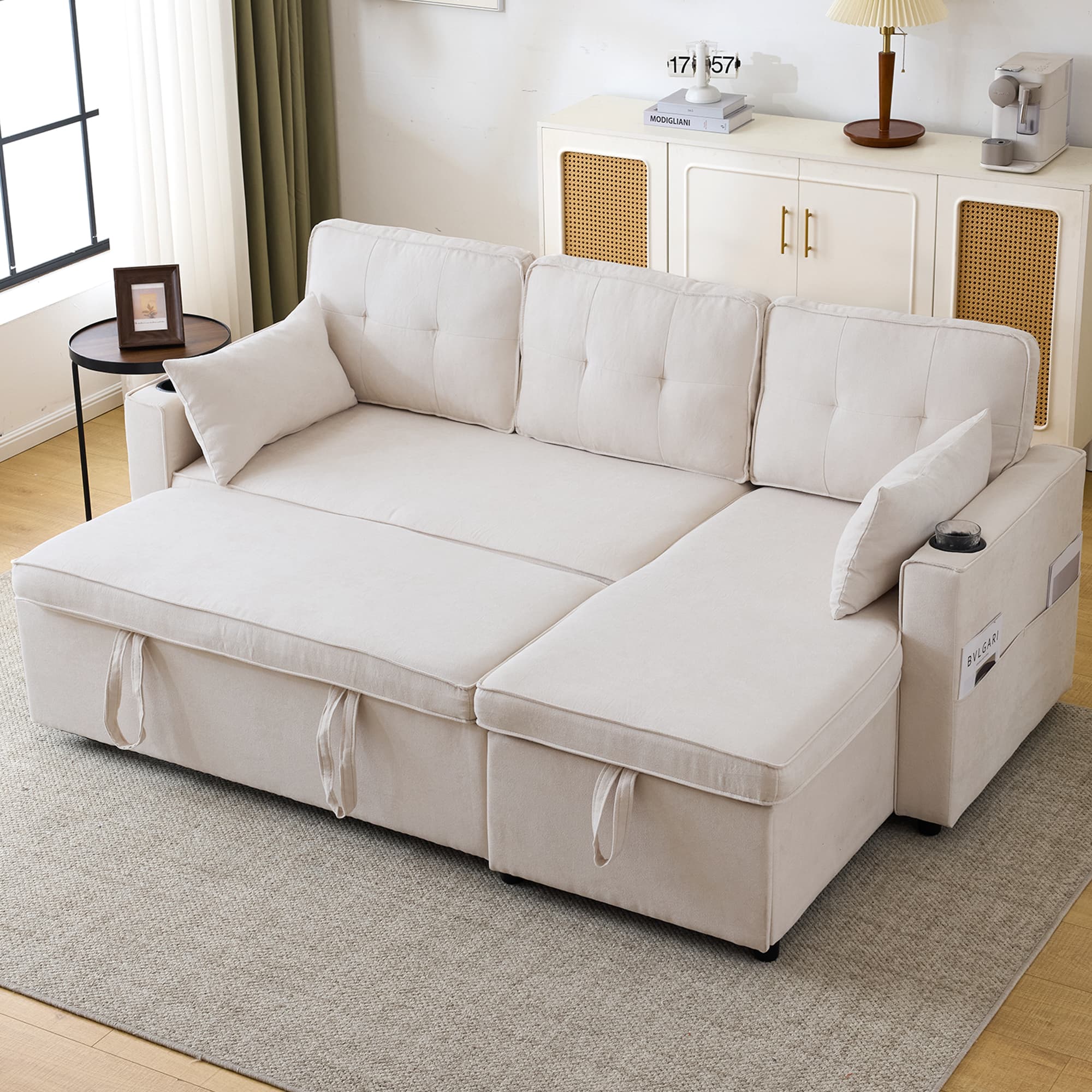 3-in-1 L-Shaped Sofa Bed