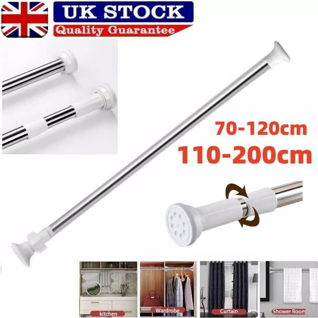 No-Drill Tension Pole for Shower Curtains and Wardrobes - image 7