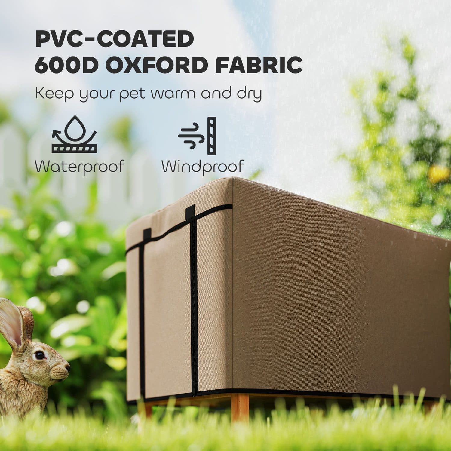 PawHut Water-Resistant Rabbit Hutch Cover - image 3