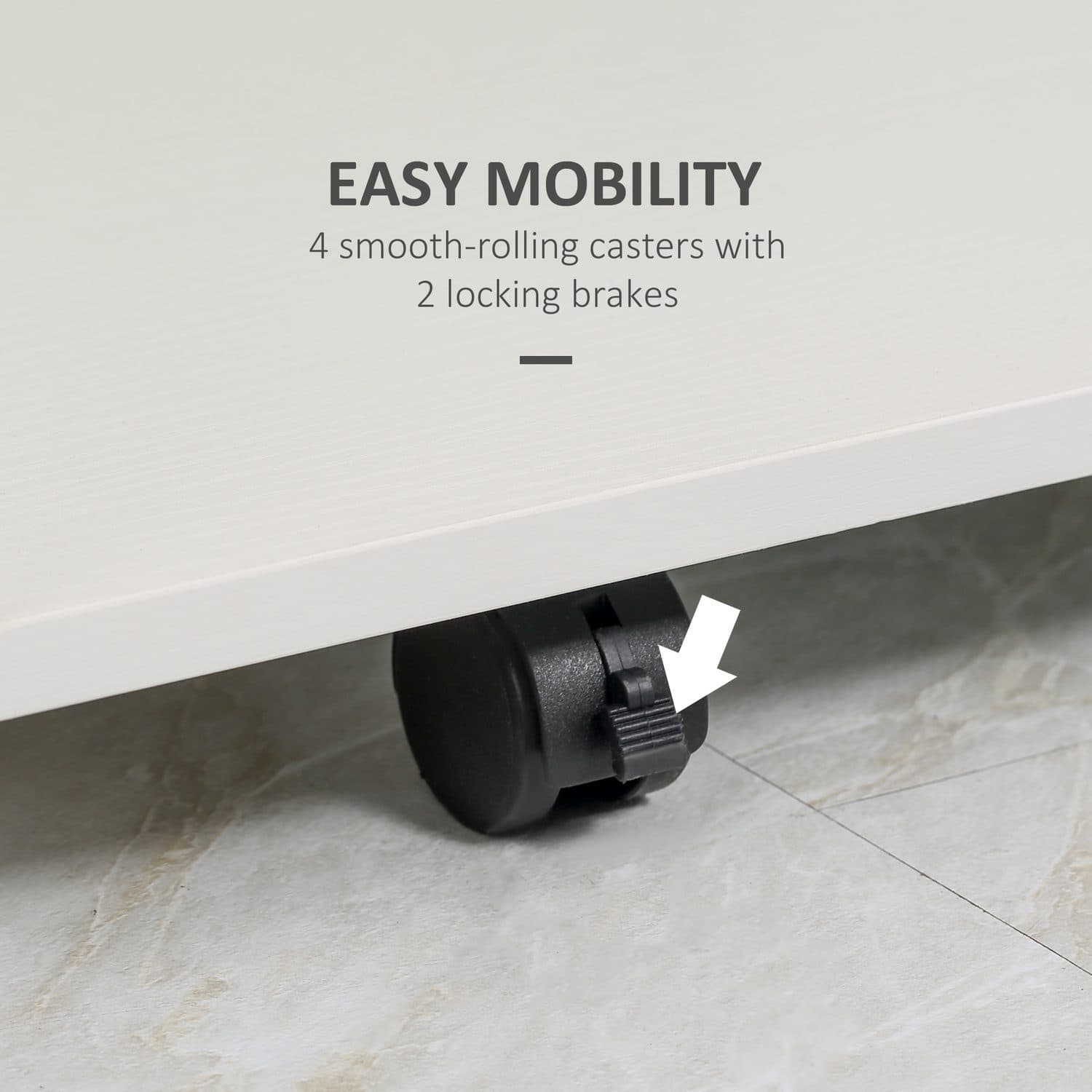 Mobile White Work Desk - image 1