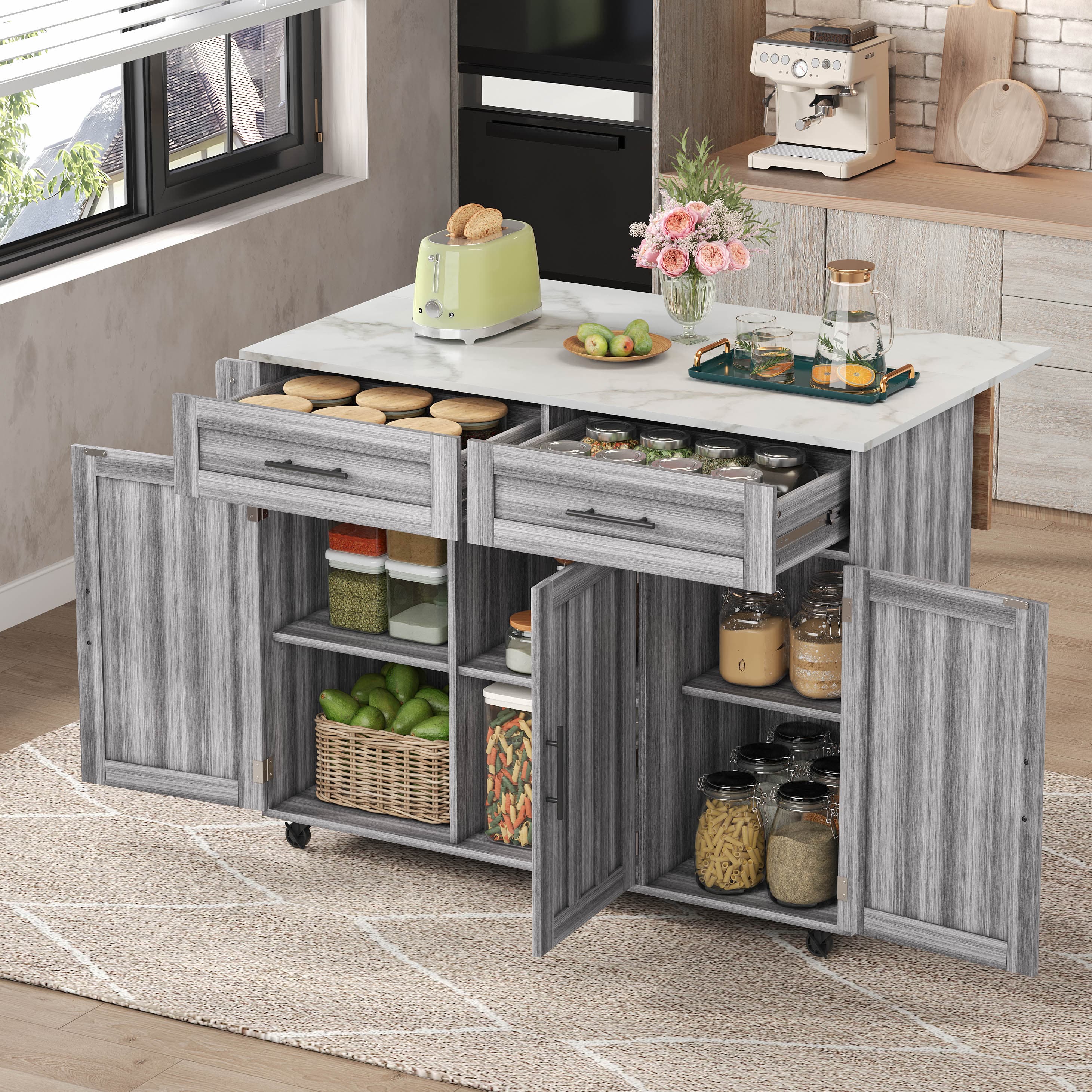 Rolling Kitchen Island - image 4