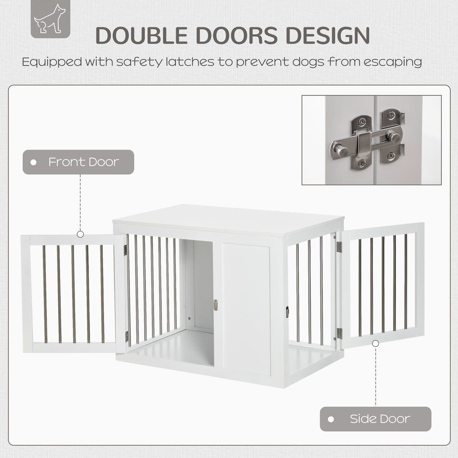 PawHut MDF Dog Crate Side Table for Medium Dogs - image 5