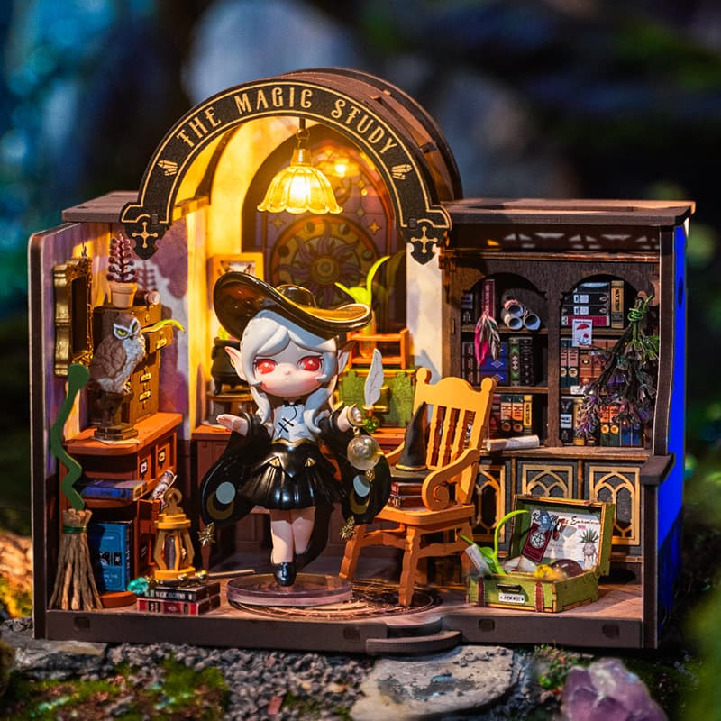 DIY Miniature House Kit: Magic Study