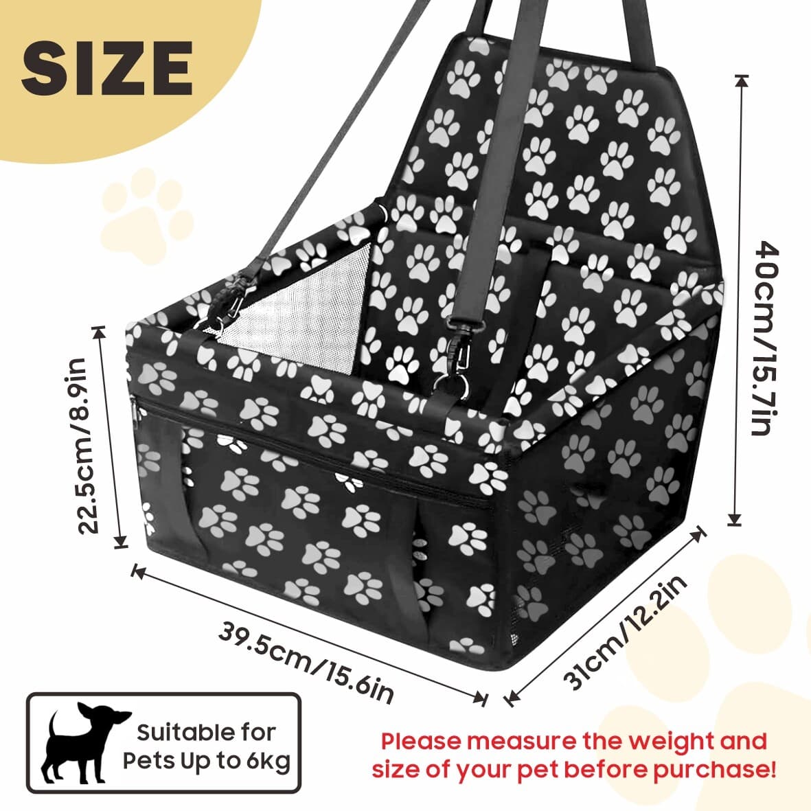 Portable Dog Car Seat & Travel Booster - image 8
