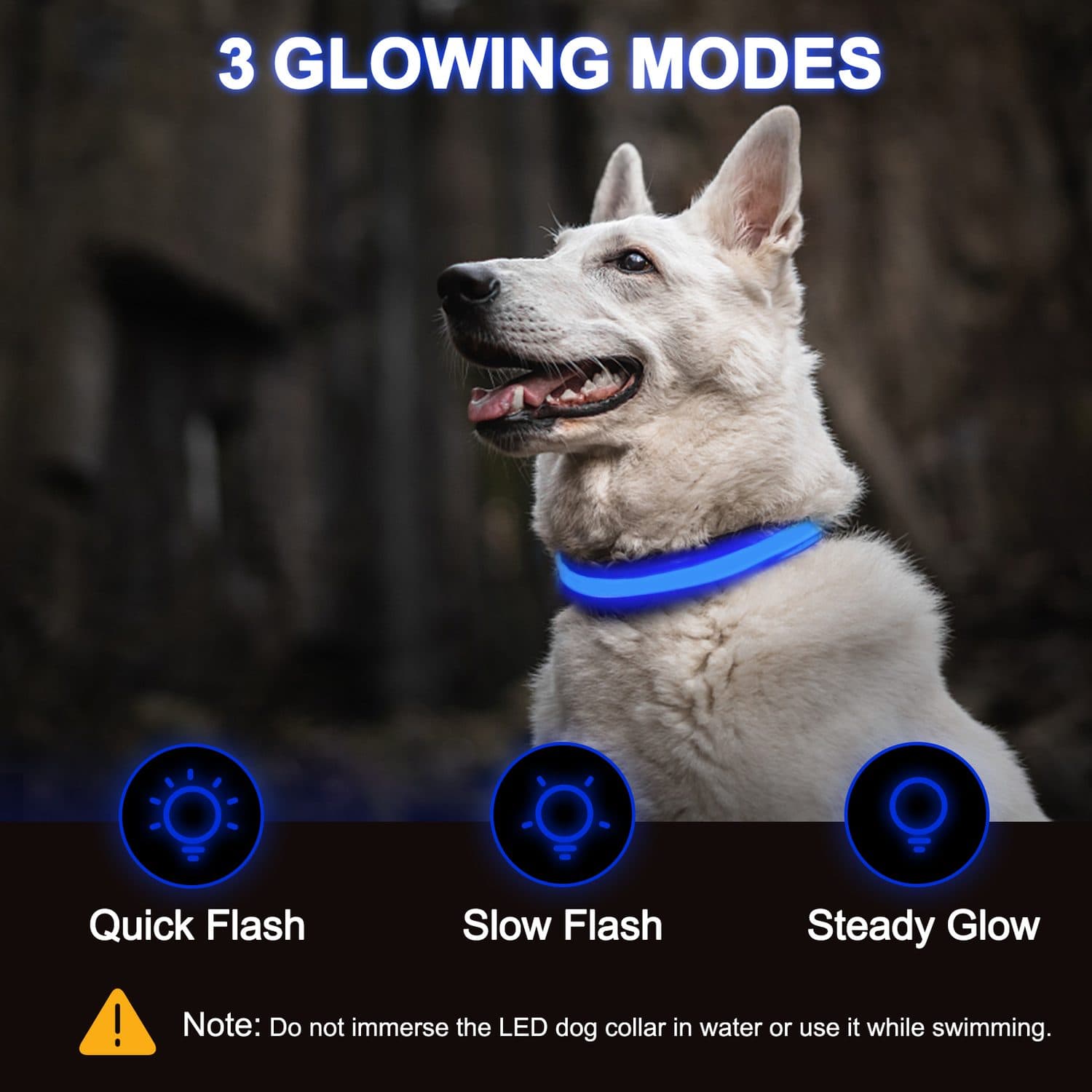 Rechargeable Light Up LED Dog Collar - image 9