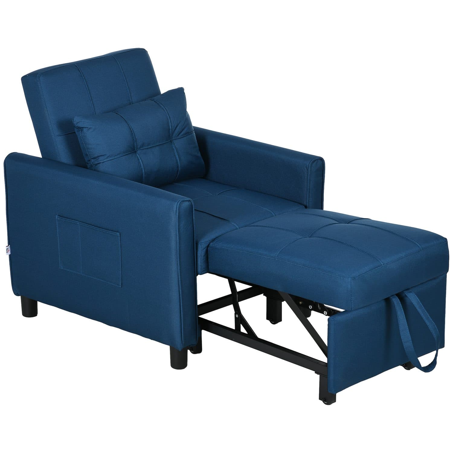 Blue Single Chair Bed - Blue