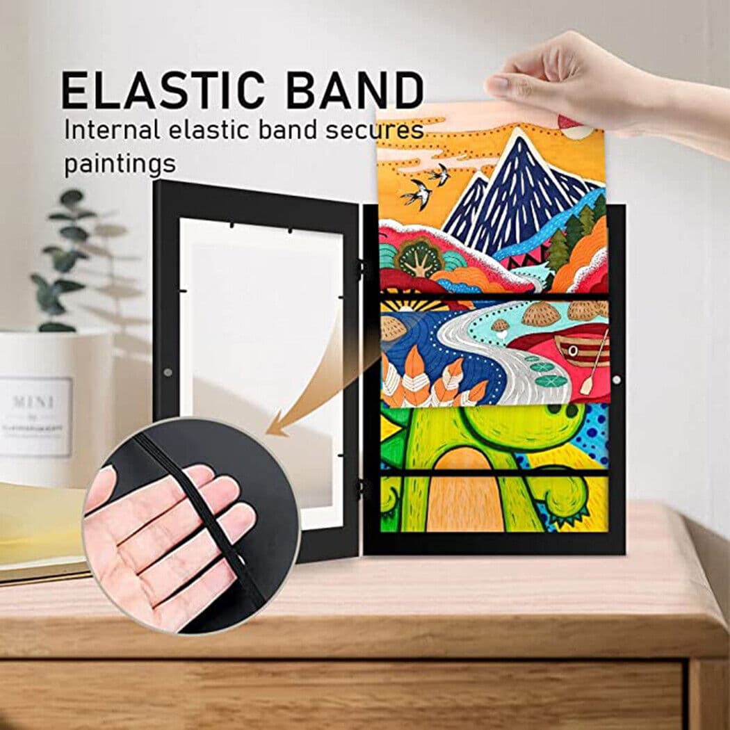 A4 Kids Art Display Frame That Swaps and Stores Artwork - image 2
