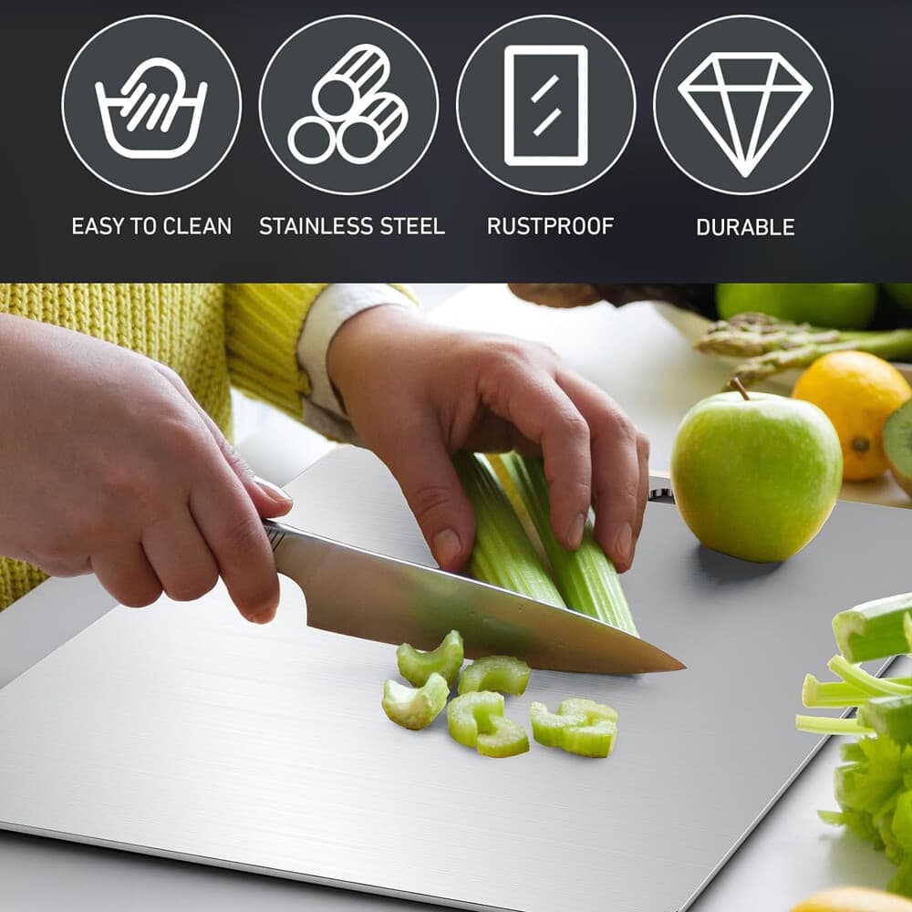 Double-Sided Stainless Steel Chopping Board - image 3