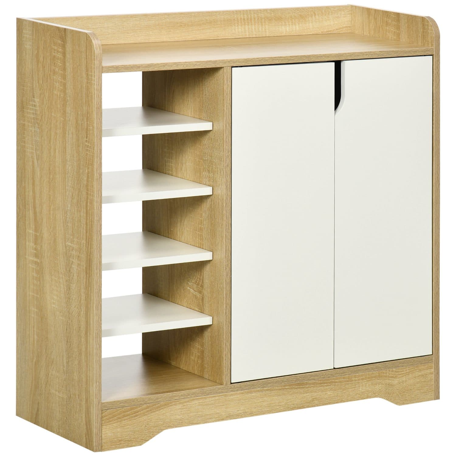 Natural & White - Natural wood finish