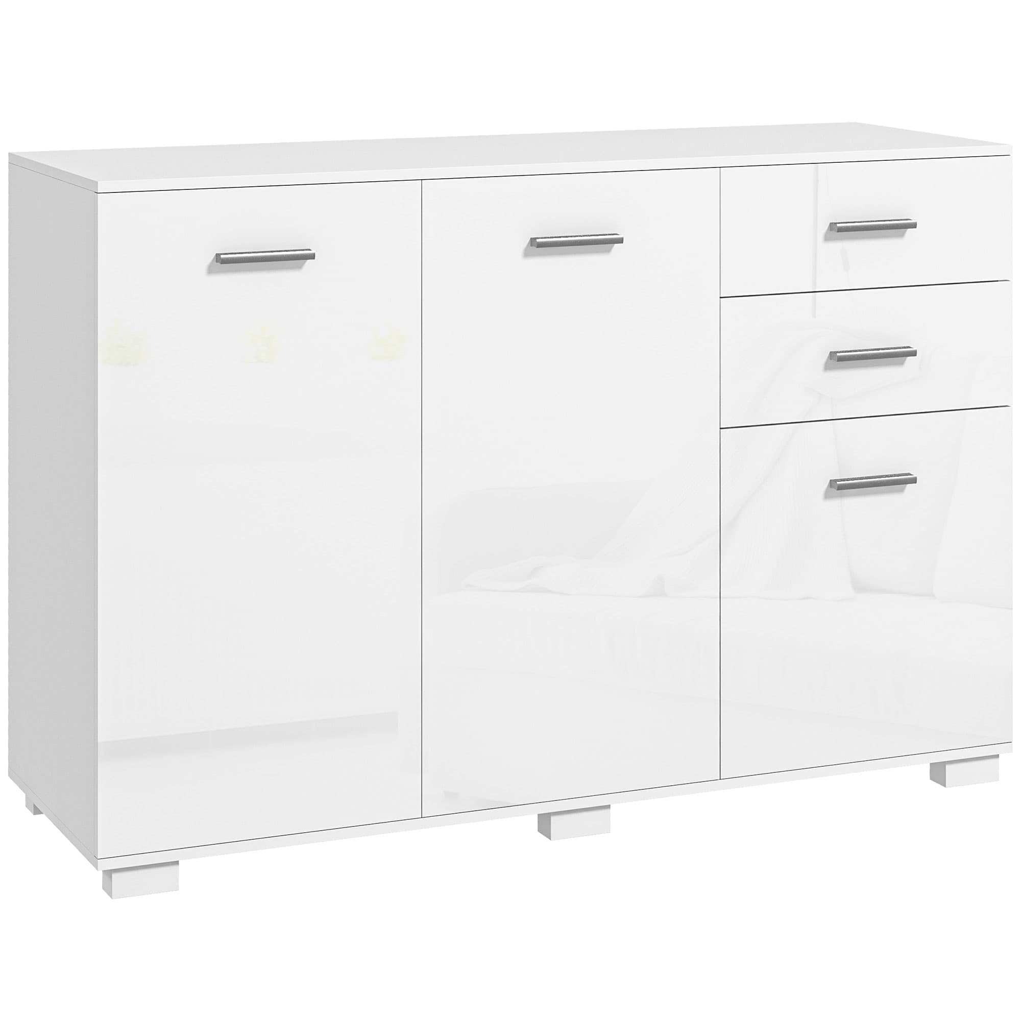 Modern High Gloss White Sideboard for Effortless Storage