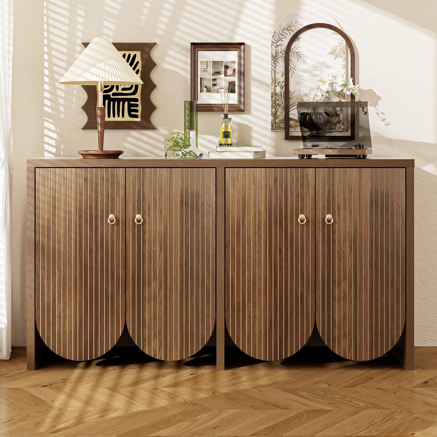 Walnut Look Sideboard for Calm, Flexible Storage - image 1