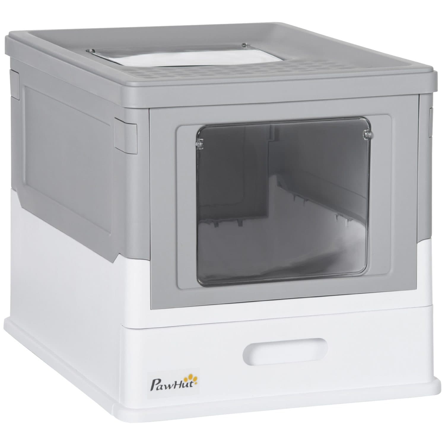 Hooded Cat Litter Box with Front Entry and Scoop